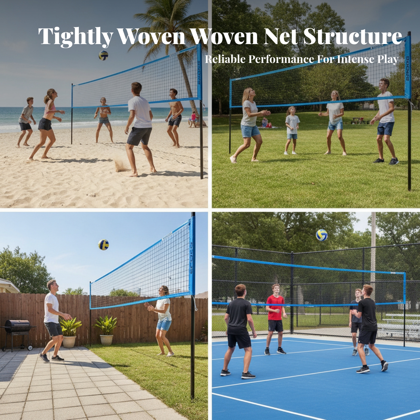 Outdoor Volleyball Court Set Carrying Bag Sports Equipment Boundary Line Ropes - Produktbild 7