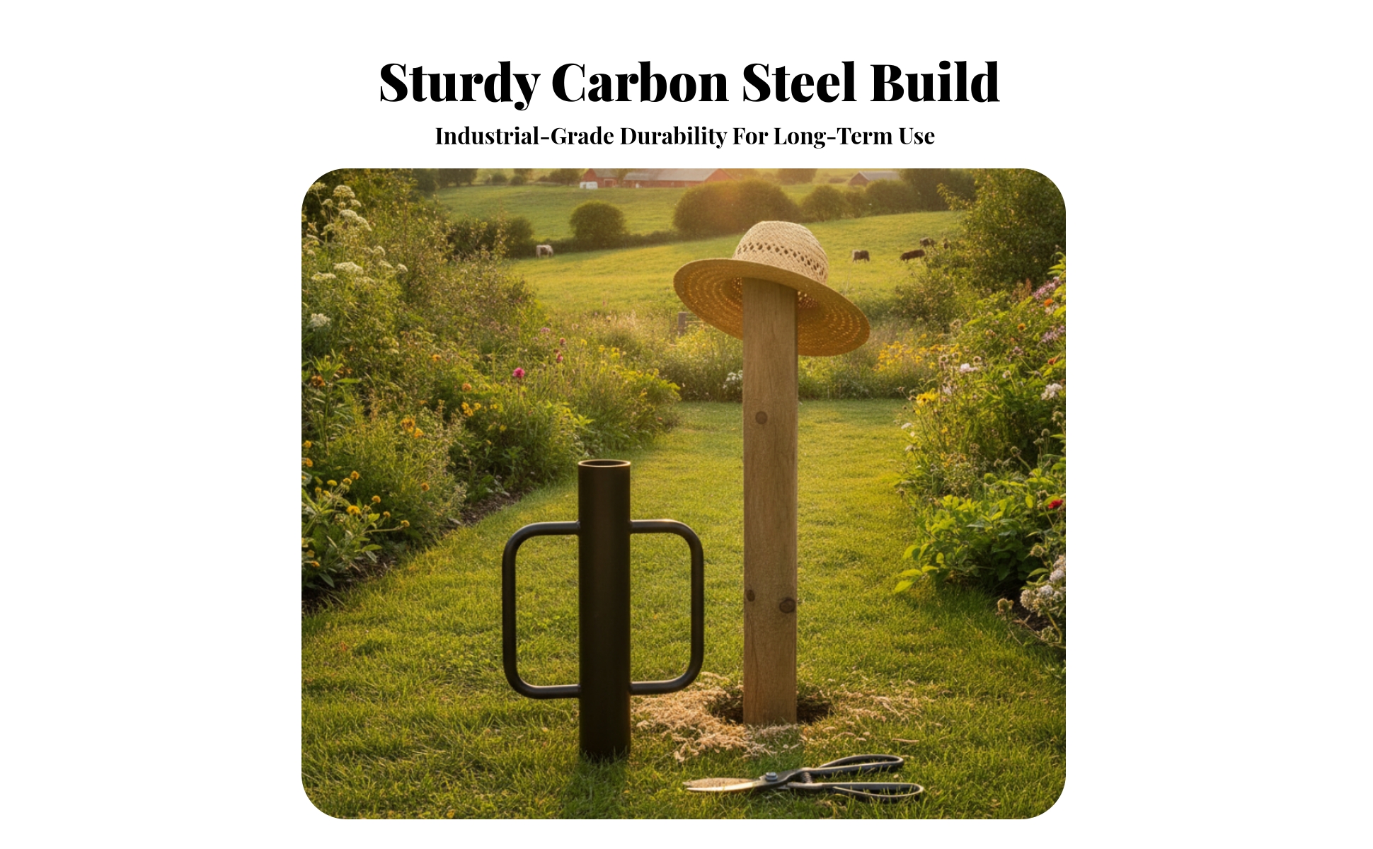 Fence Post Driver Carbon Steel Stake Driver Welded Construction