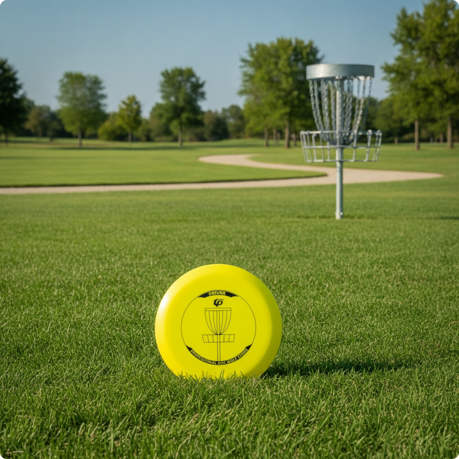 Discgolf-Scheibe bedruckte Vorderseite Disc-Golf-Set zentriertes Motiv