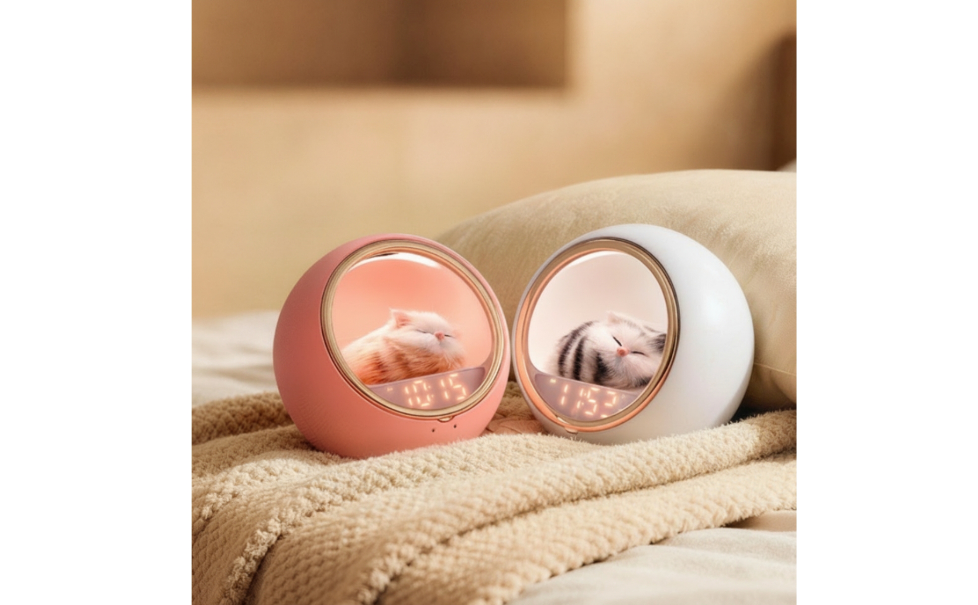 Feline Speaker Pet-Shaped Night Light Speaker Compact
