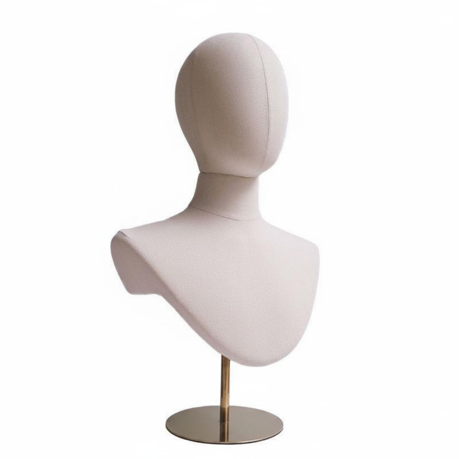 Jewelry Display Bust with Head Pin-Friendly Surface Mannequin Head with Shoulders Stable Base for Shop Owners, Market Stall