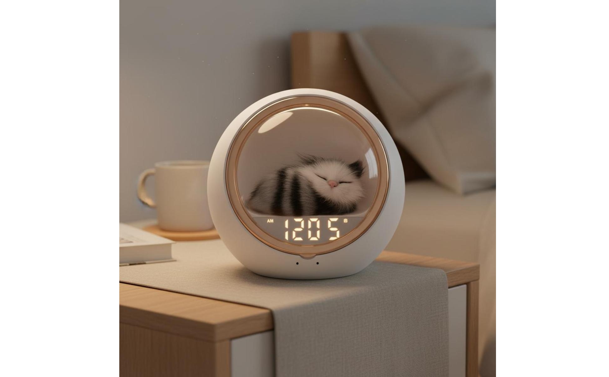 Feline Speaker Pet-Shaped Night Light Speaker Compact
