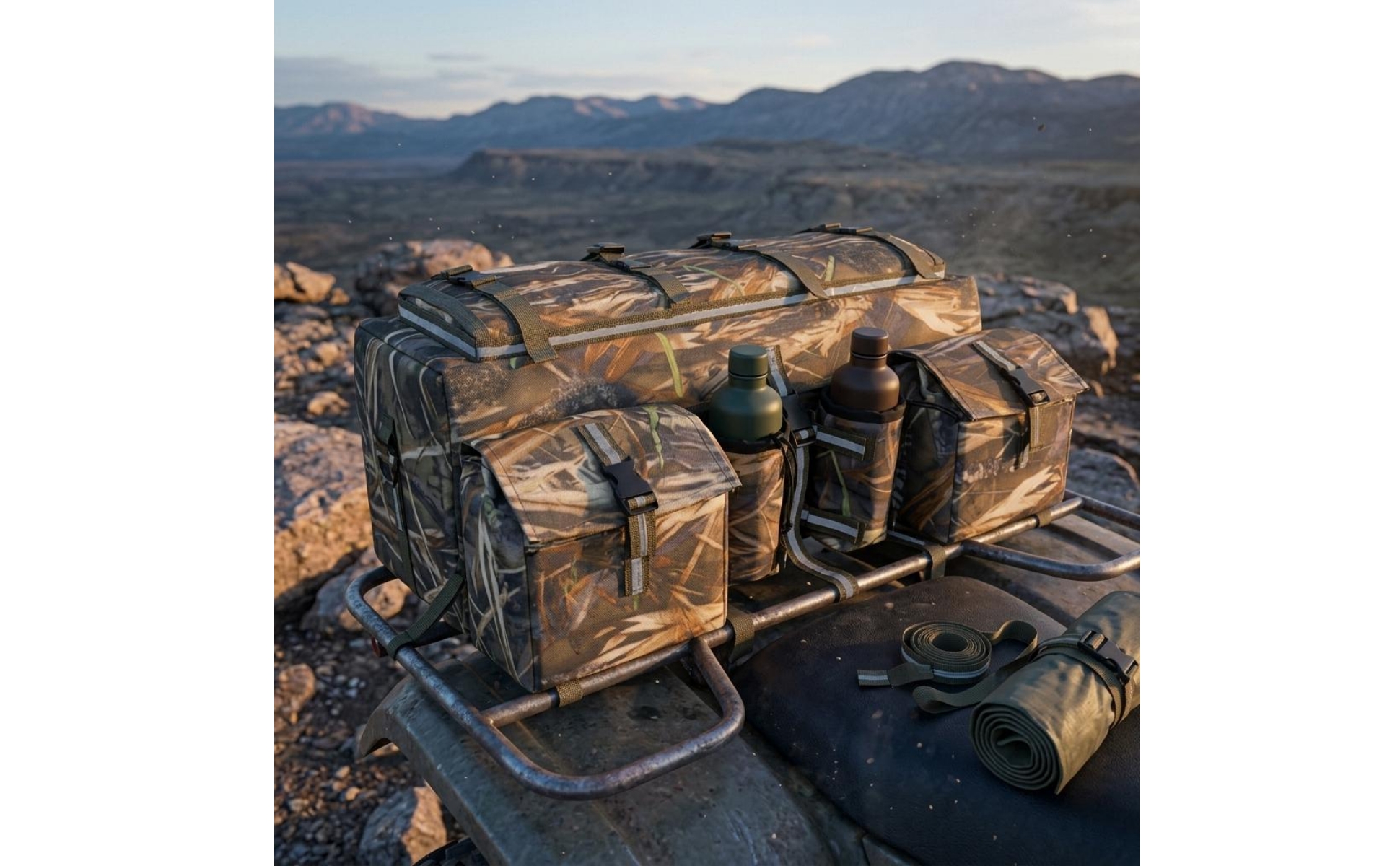 Rear Rack Bag Waterproof Rear ATV Bag 600D Oxford Cloth for Trail Riding