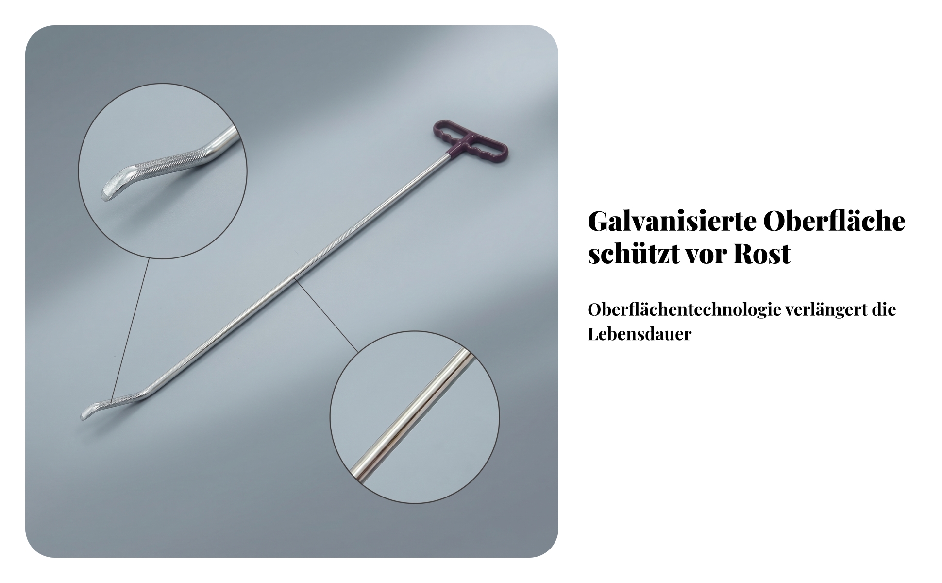 Ausbeulstange elektroplattiert dellenhebel rutschfester Griff