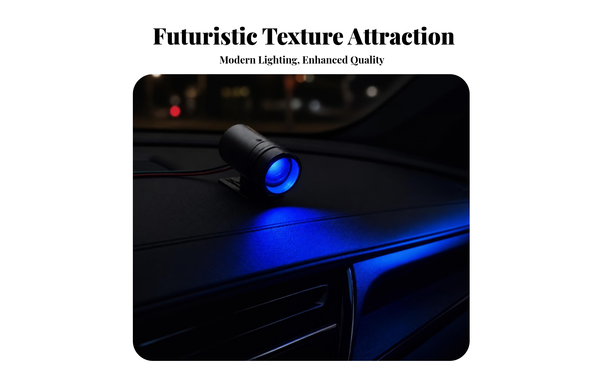 Automotive Warning Light Tube-Shaped Clamp Mount Warning Light Adjustable Knob