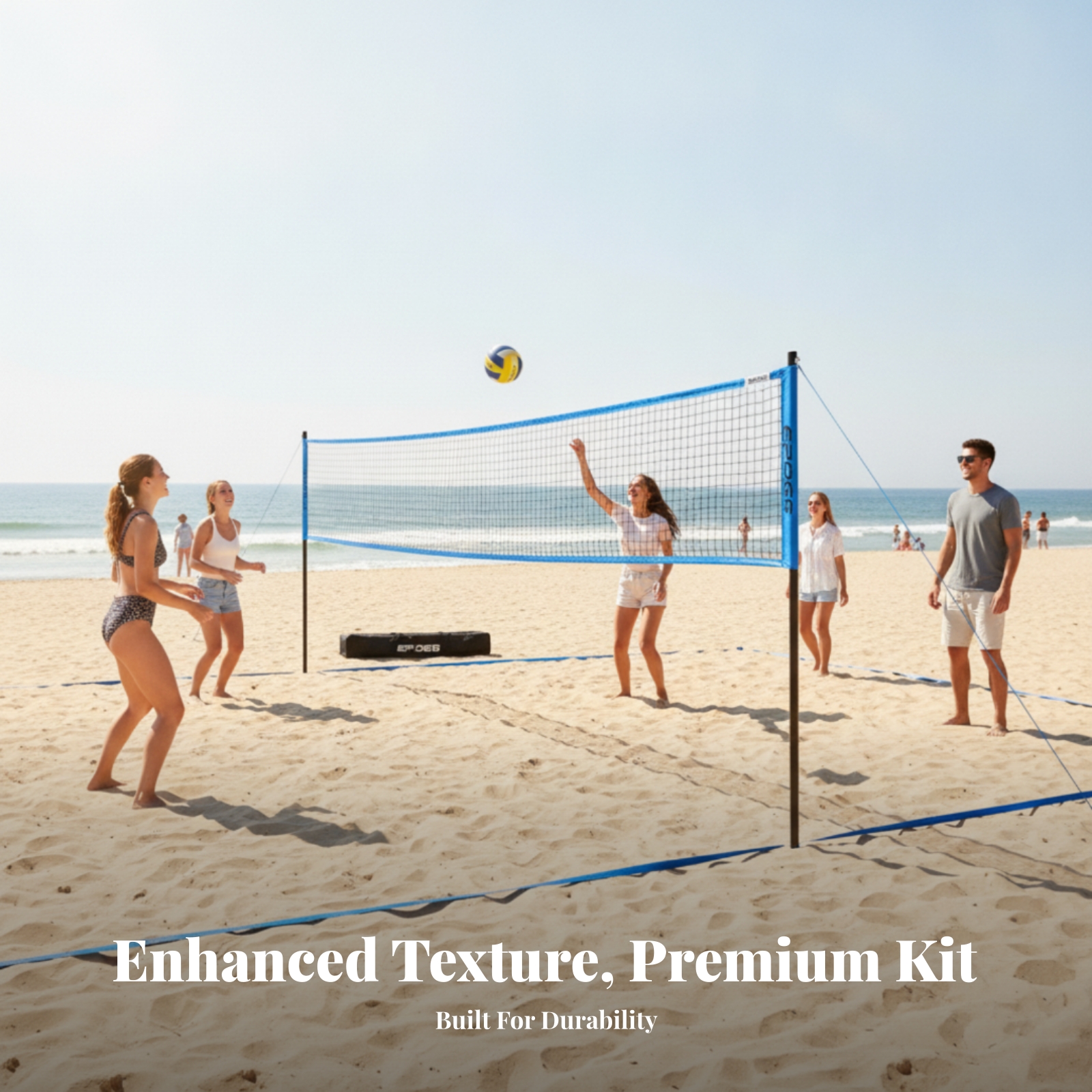 Outdoor Volleyball Court Set Carrying Bag Sports Equipment Boundary Line Ropes - Produktbild 8