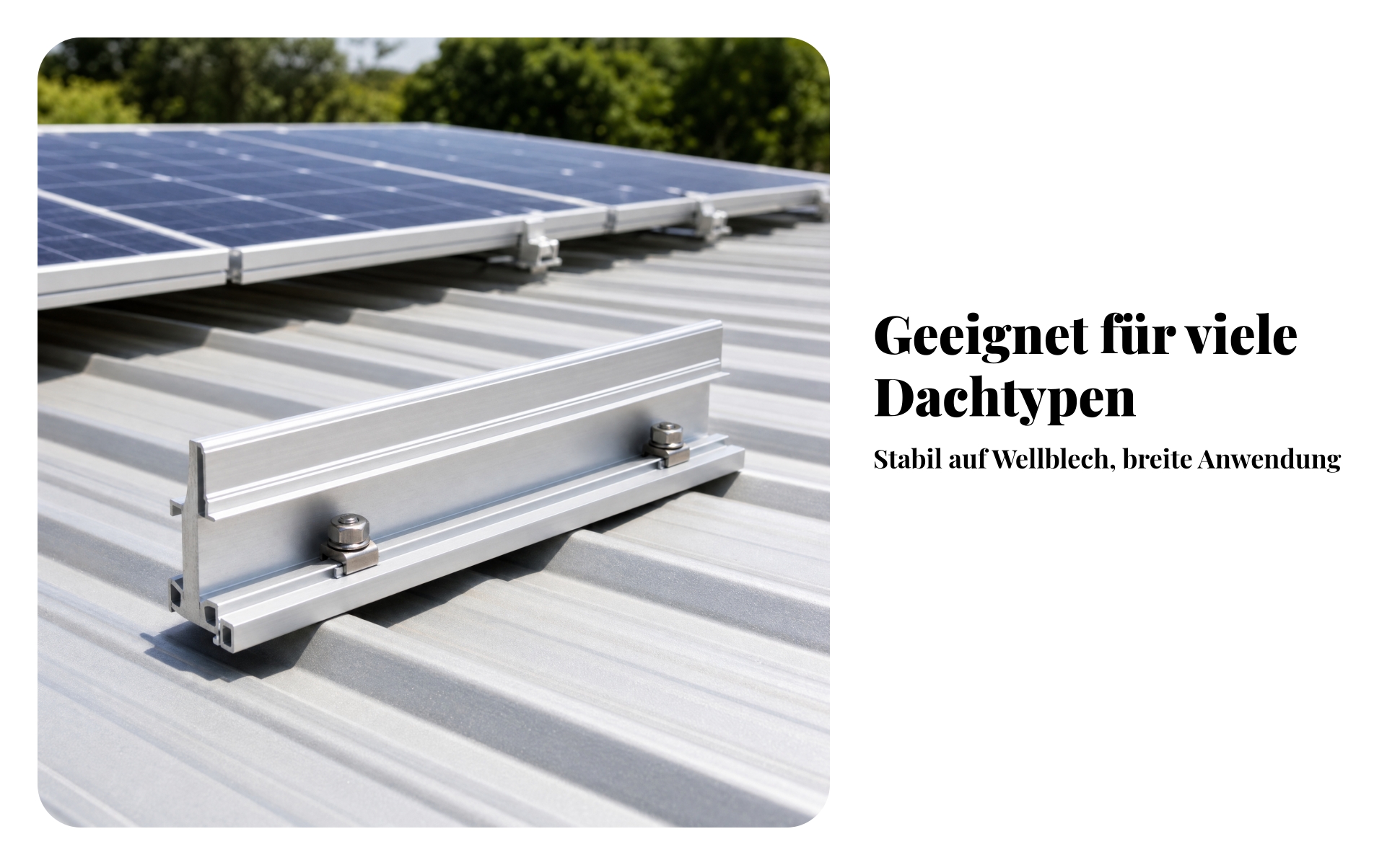 photovoltaik-minirail vorgebohrt solarmodul-schiene schutzpads