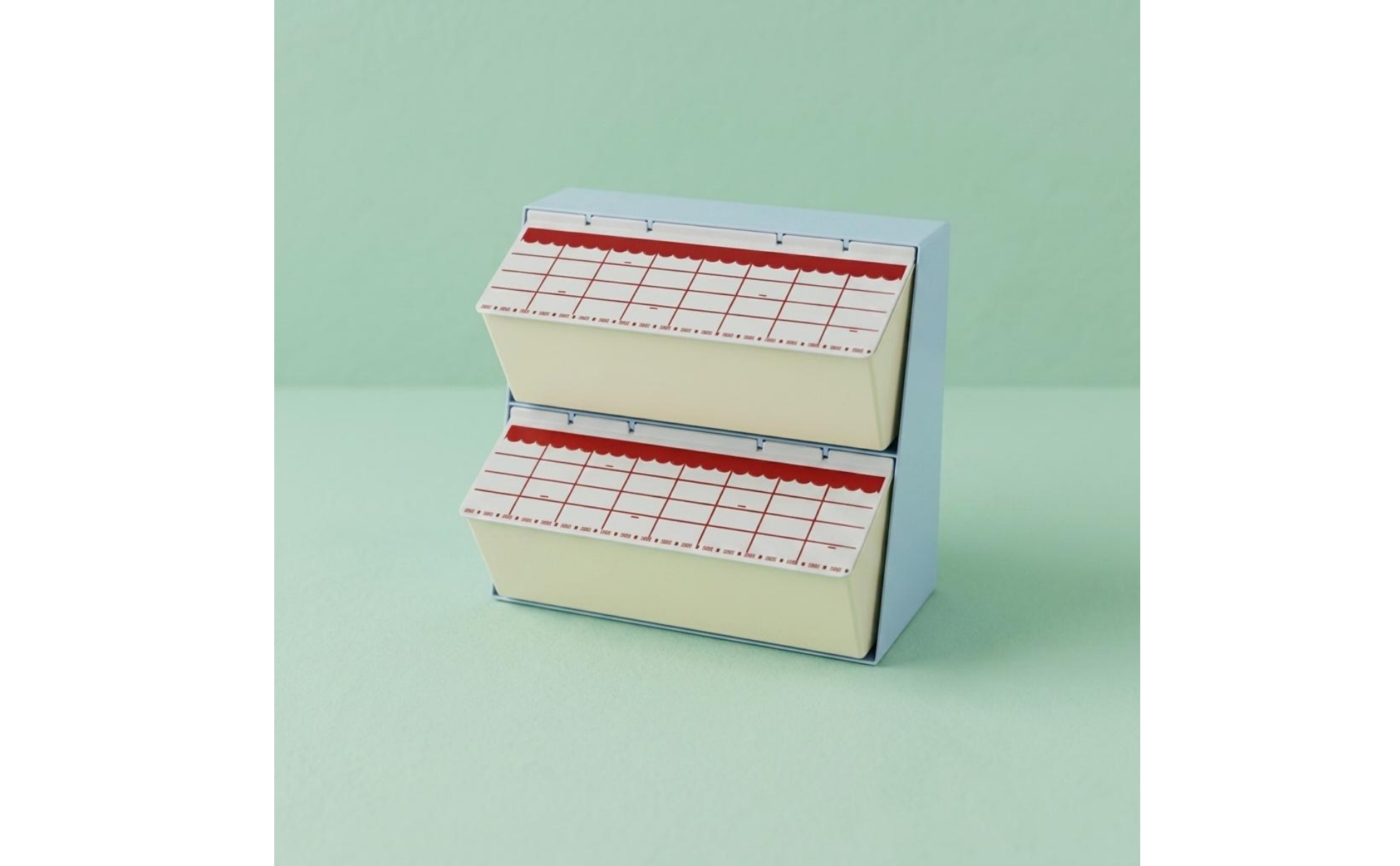 teebeutel-Aufbewahrungsbox mit klappfächern teebeutel-organizer transparent