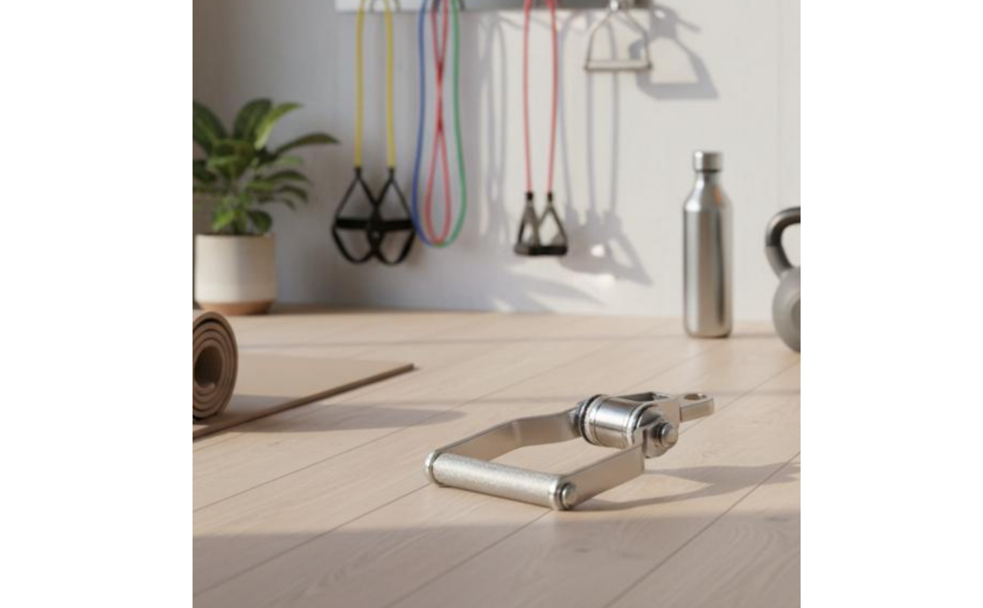 Cable Machine Handle Electroplated Strength Training Handle Removable