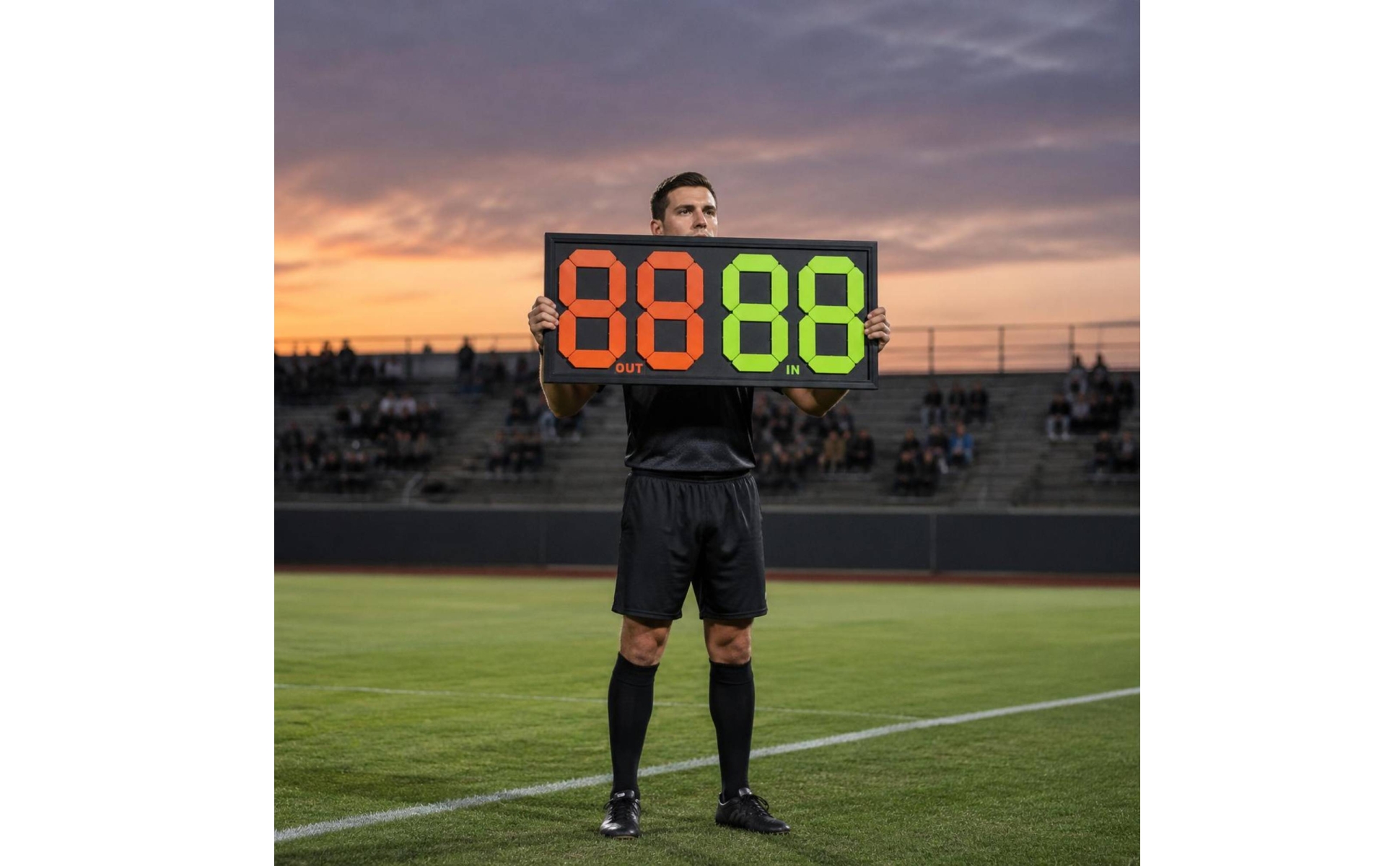 Soccer Substitution Board Handheld Substitution Scoreboard Printed Labels