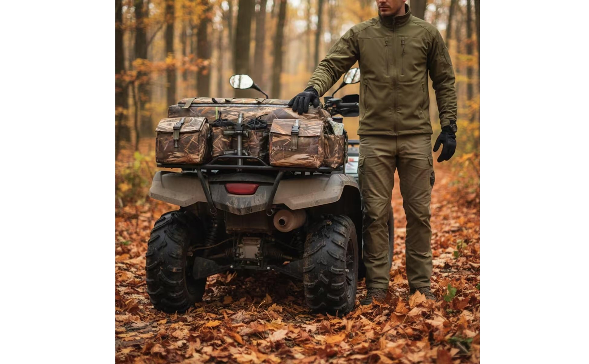 Rear Rack Bag Waterproof Rear ATV Bag 600D Oxford Cloth for Trail Riding