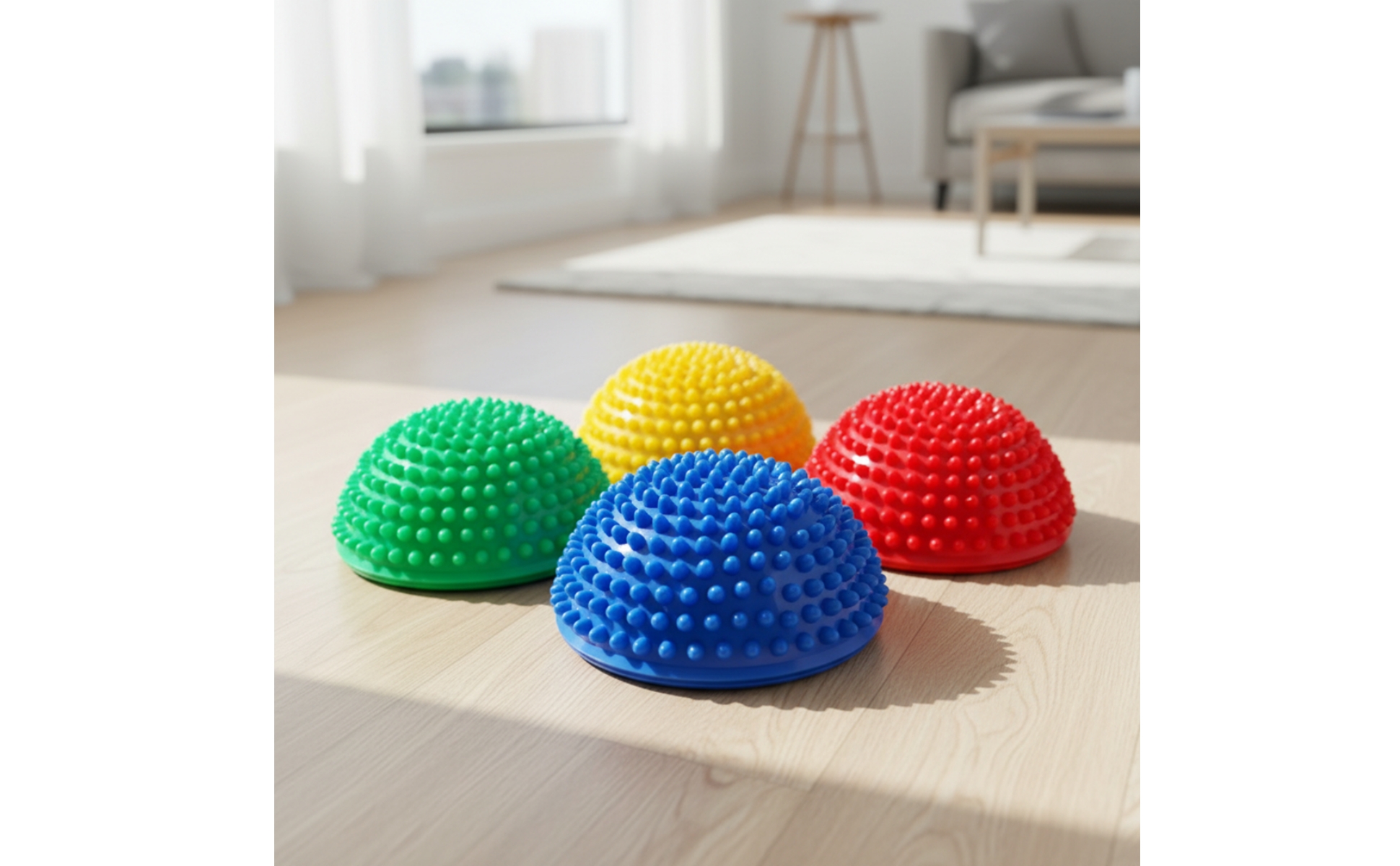 4 Pieces Halbkugelige Balancesteine Noppig Strukturierte Balancesteine Gewölbt