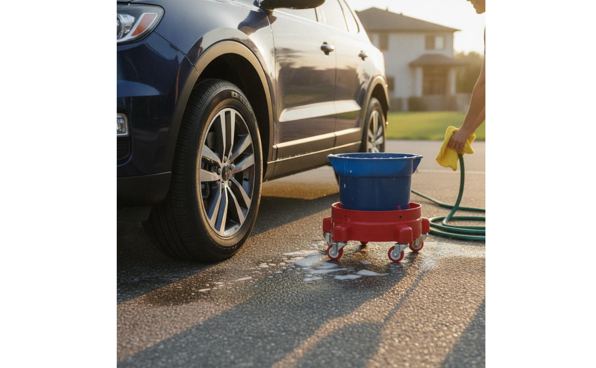 Pail Rolling Base Swivel Casters Round Pail Base Easy Mobility