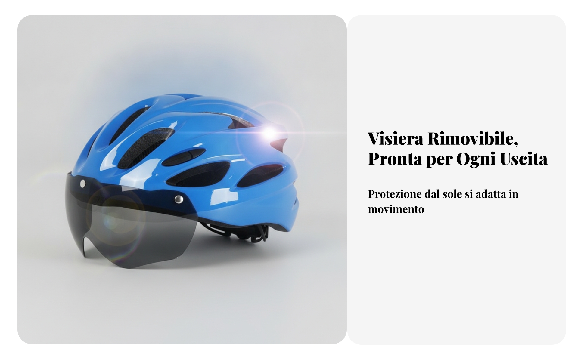 Casco da Bici Cinturino Regolabile Casco Bici con Visiera Calotta Stampata