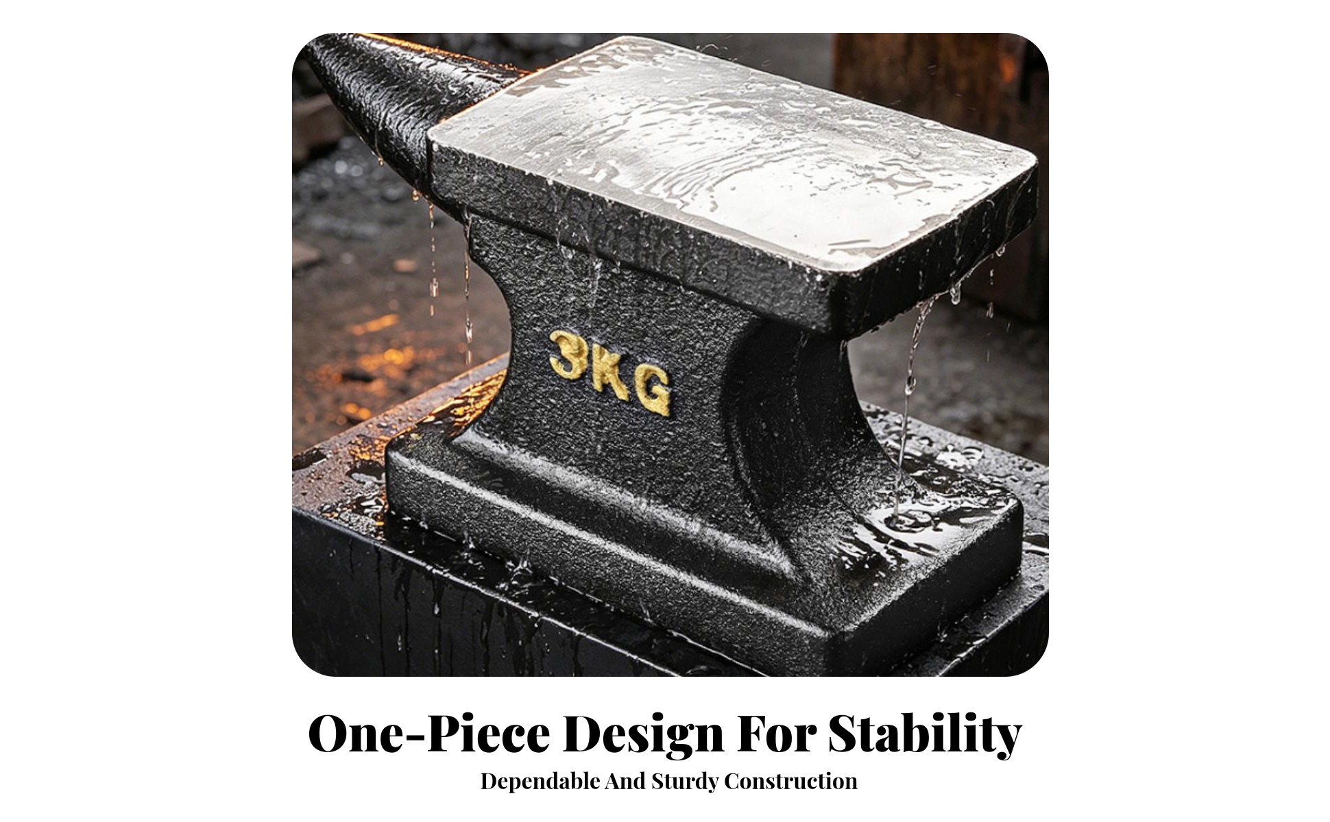 Tapered Anvil Flat Top Face Cast Iron Anvil One-Piece Construction