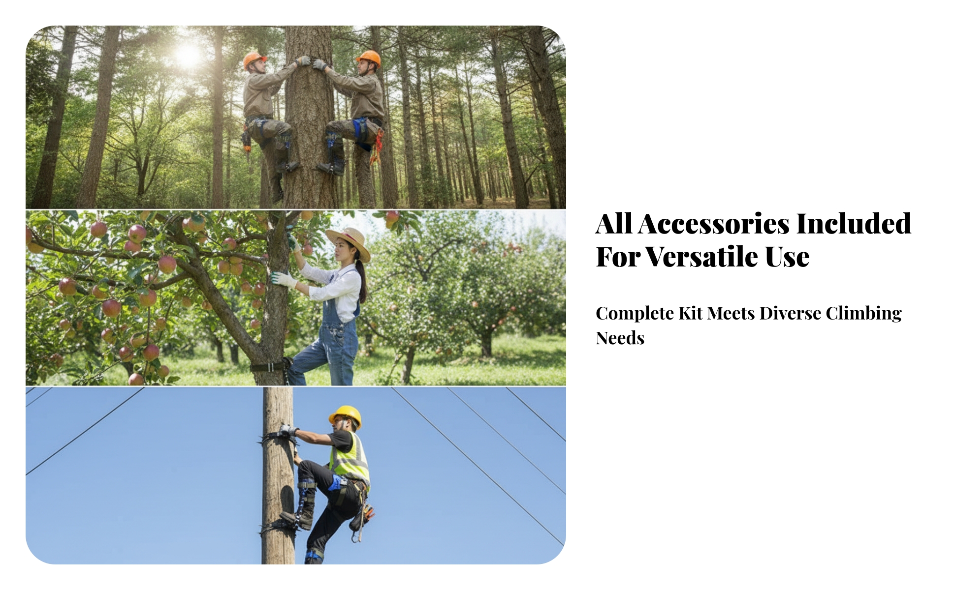 Arborist Climbing Spikes Traction Teeth Tree Climbing Spurs Foot Supports