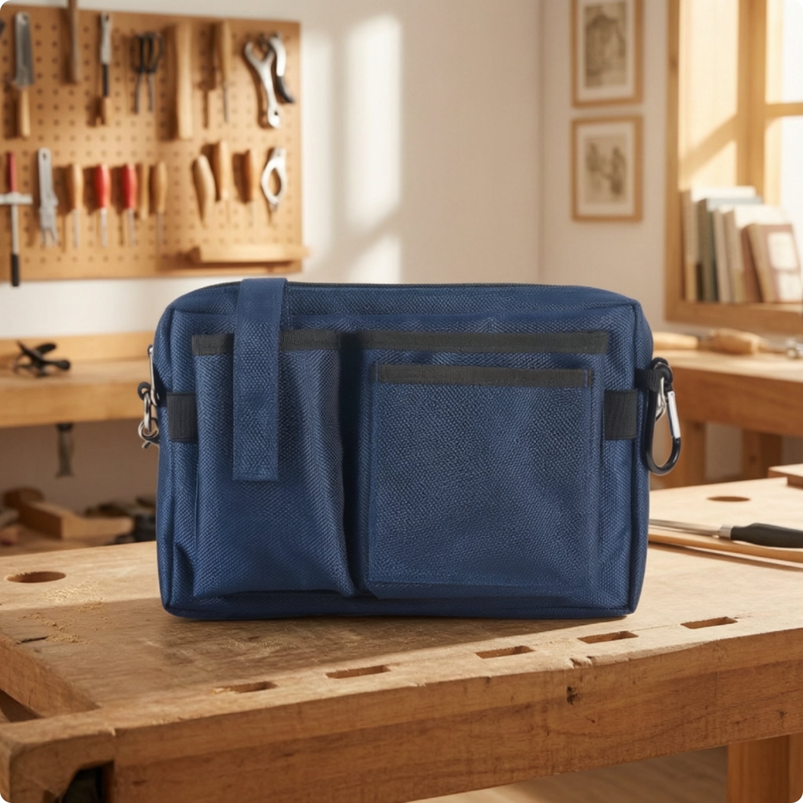 Rectangular Tool Waist Bag Multiple Pockets Waist Tool Bag Reinforced Seams