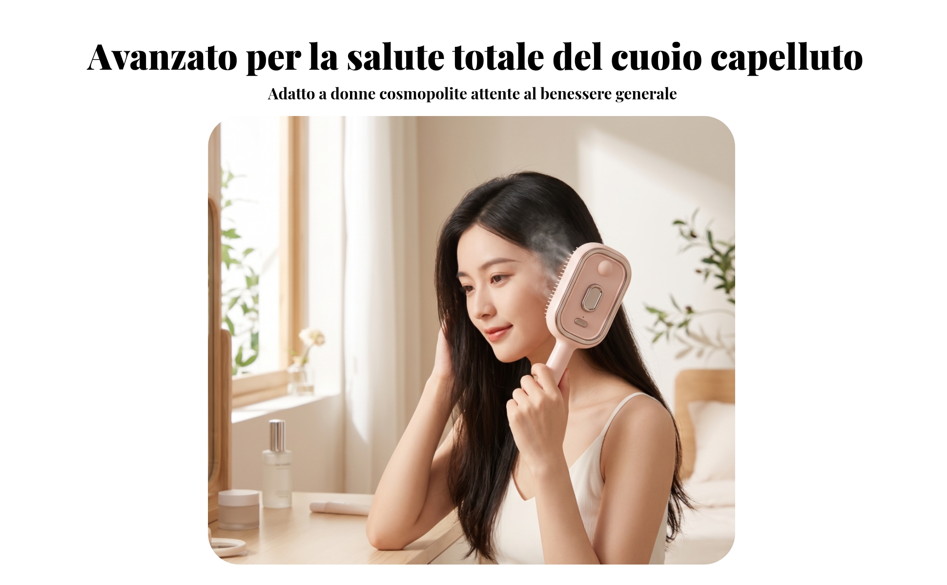 Pettine Massaggiante Elettrico Dentini Fini Pettine con Ugello Spray