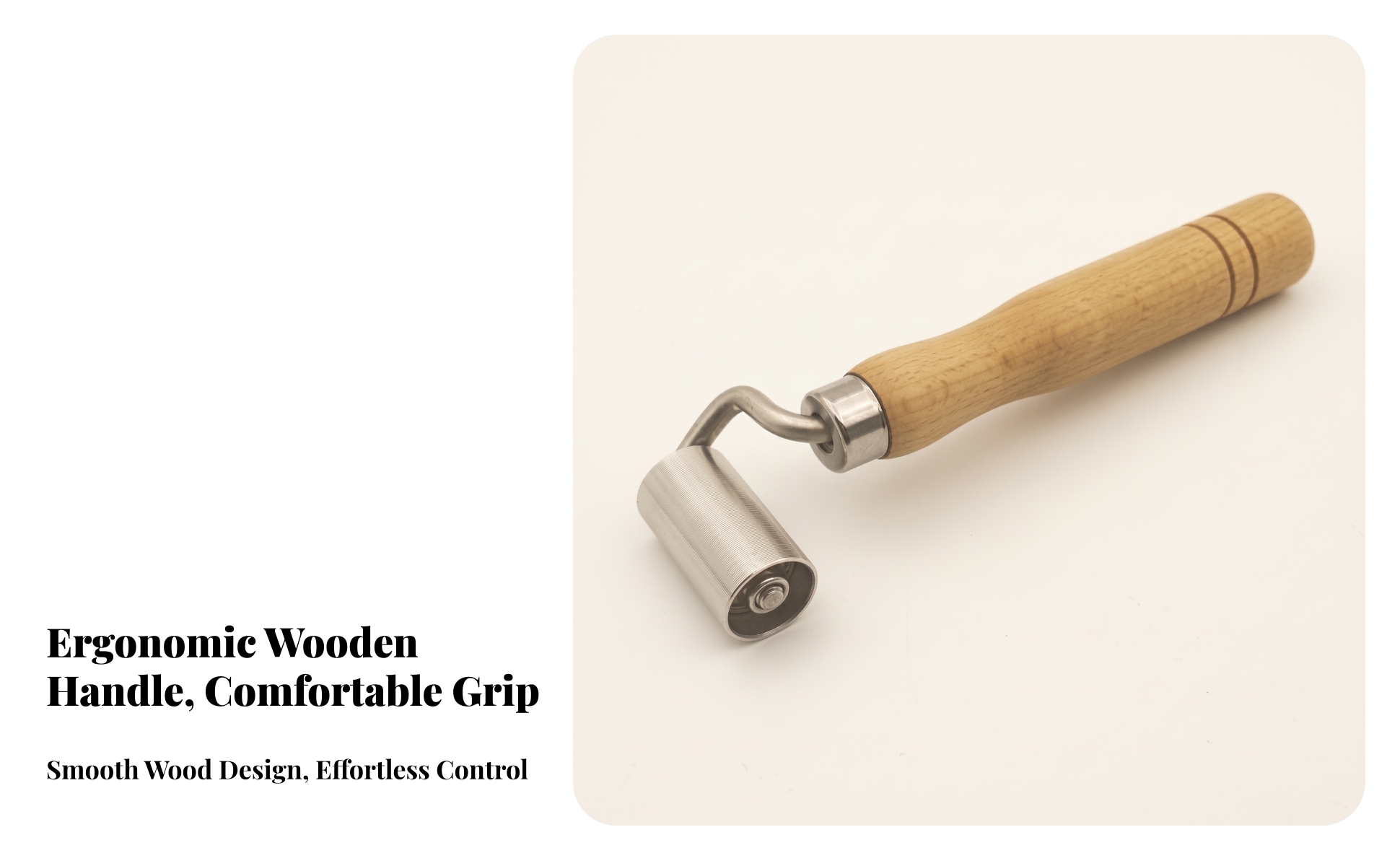 Leather Seam Roller Metal Rolling Head Leather Roller Visible Grain