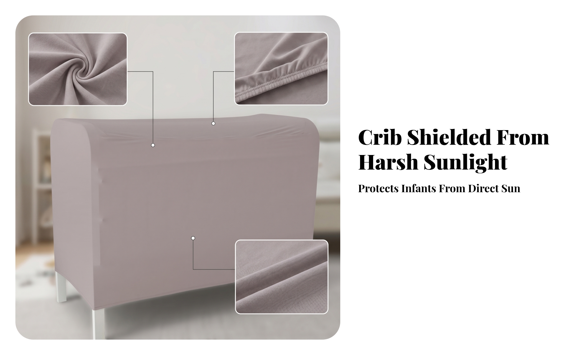 Crib Dust Cover Thickened Elastic Crib Cover Dense