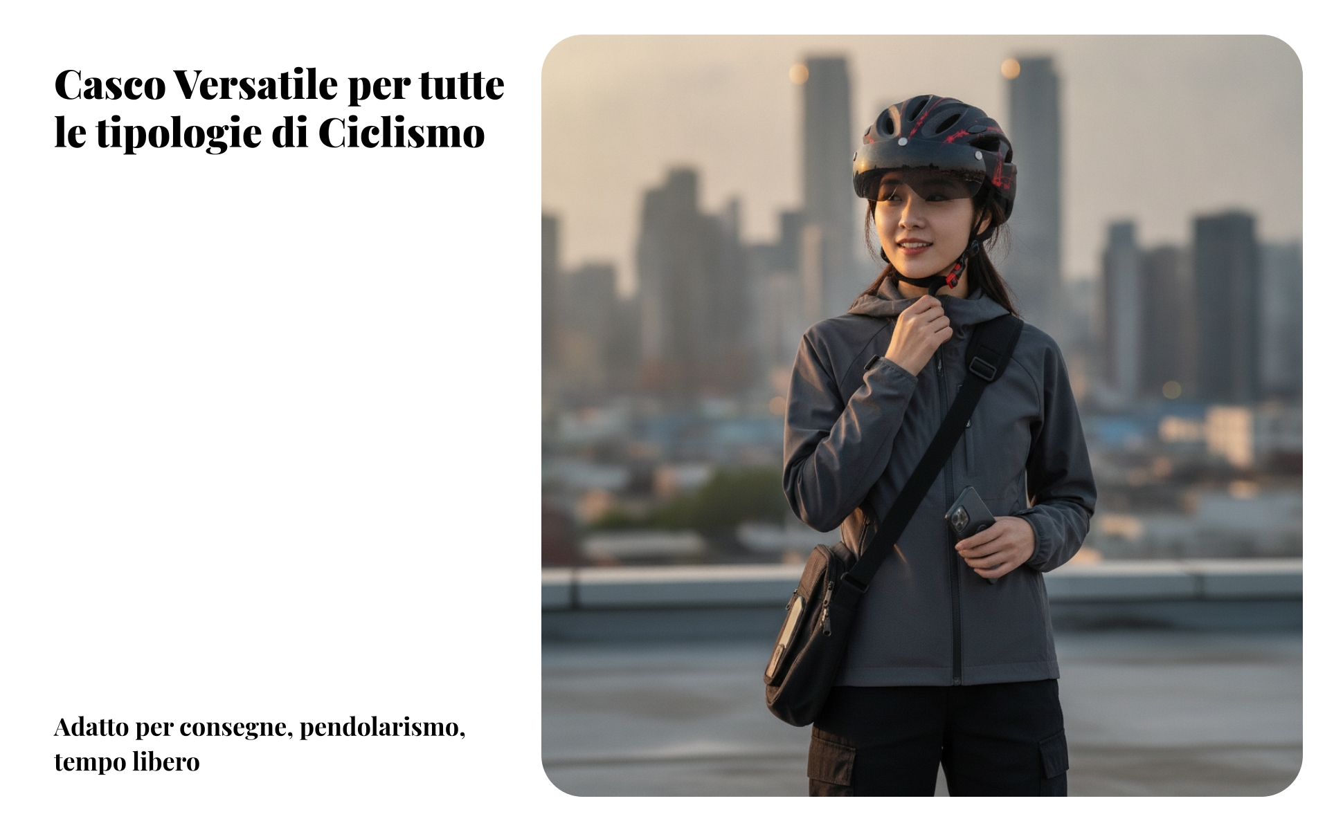 Casco da Bici Cinturino Regolabile Casco Bici con Visiera Calotta Stampata