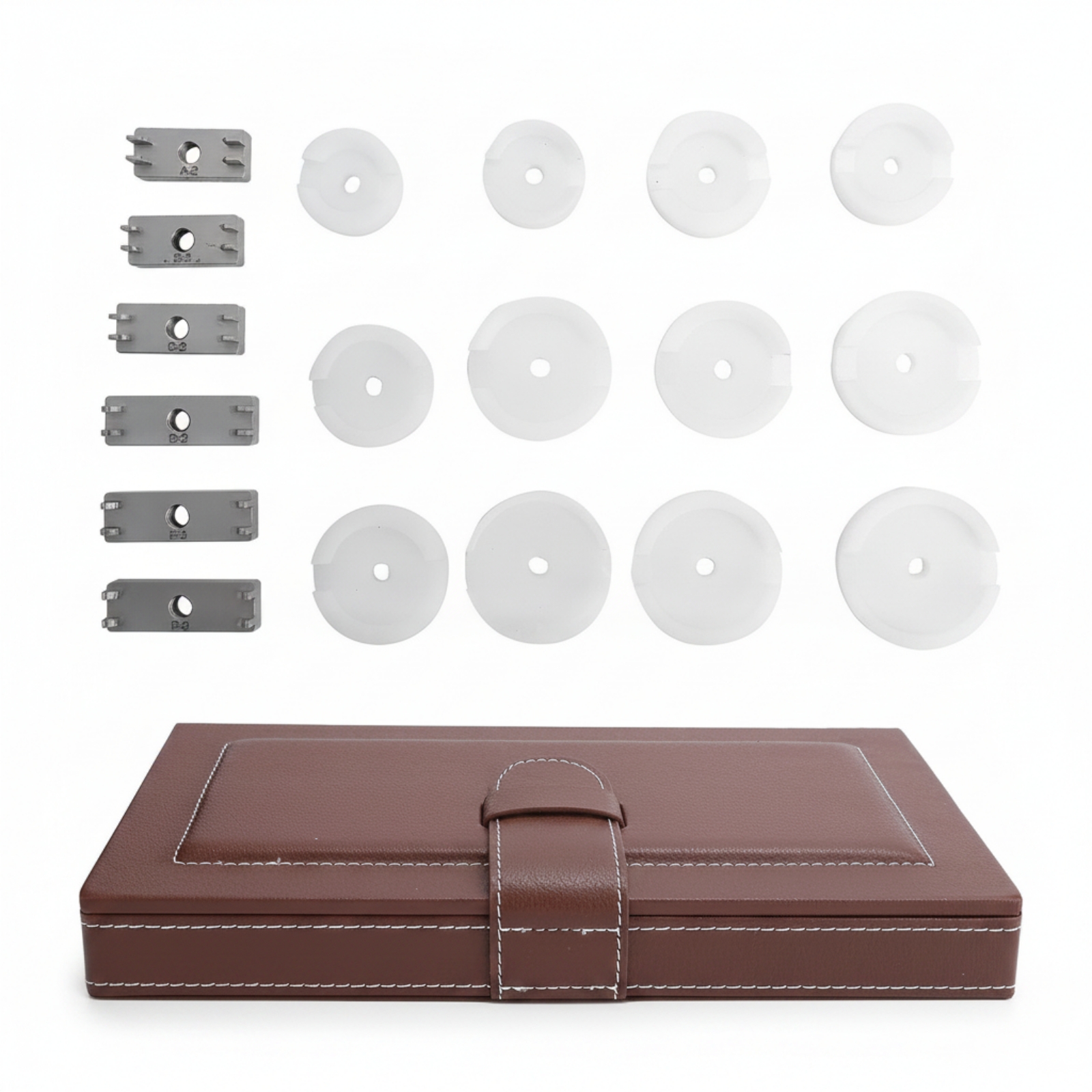 18 Pieces Fitted Insert Watch Housing Closer Synthetic Molds Watch Repair Kit