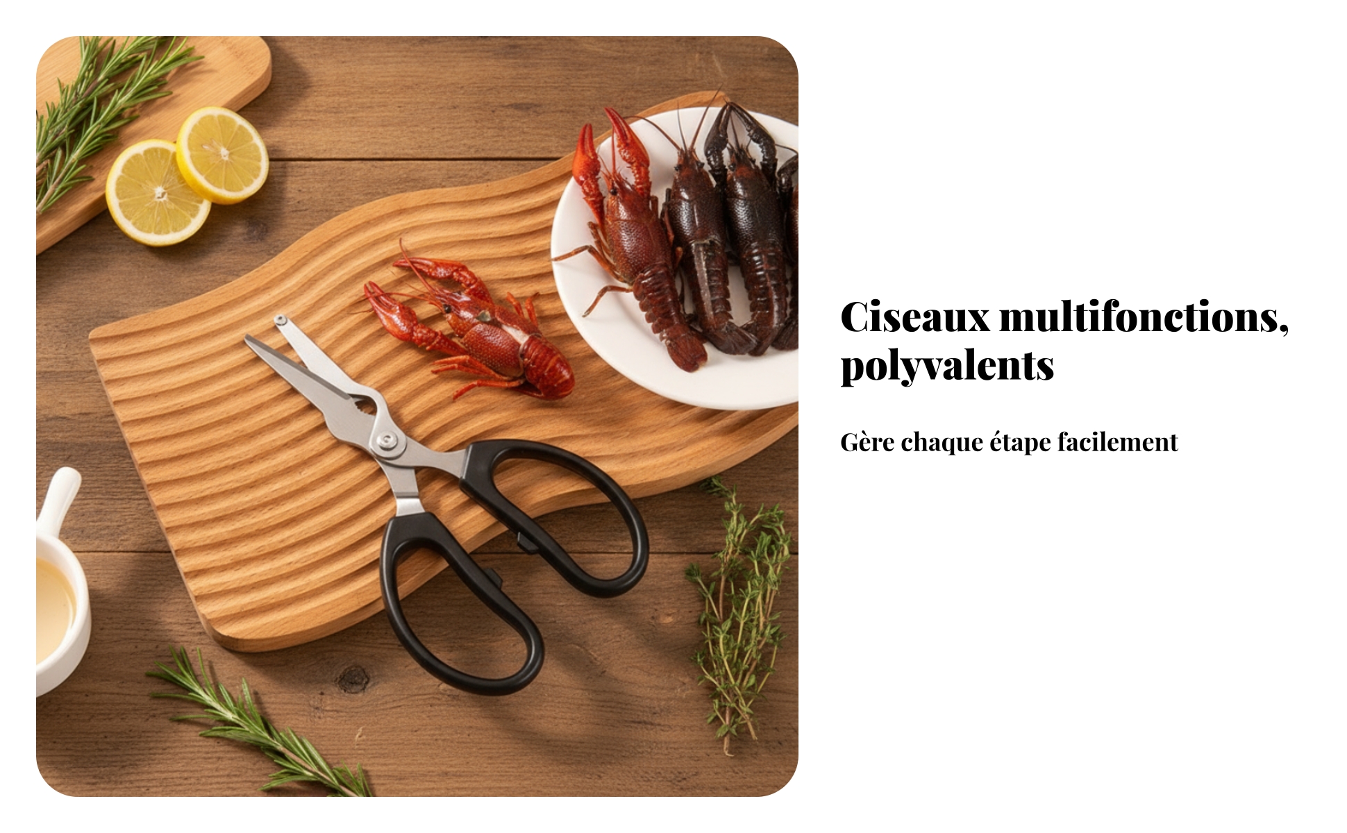 Homard Poignées Ergonomiques Cuisine Antidérapants