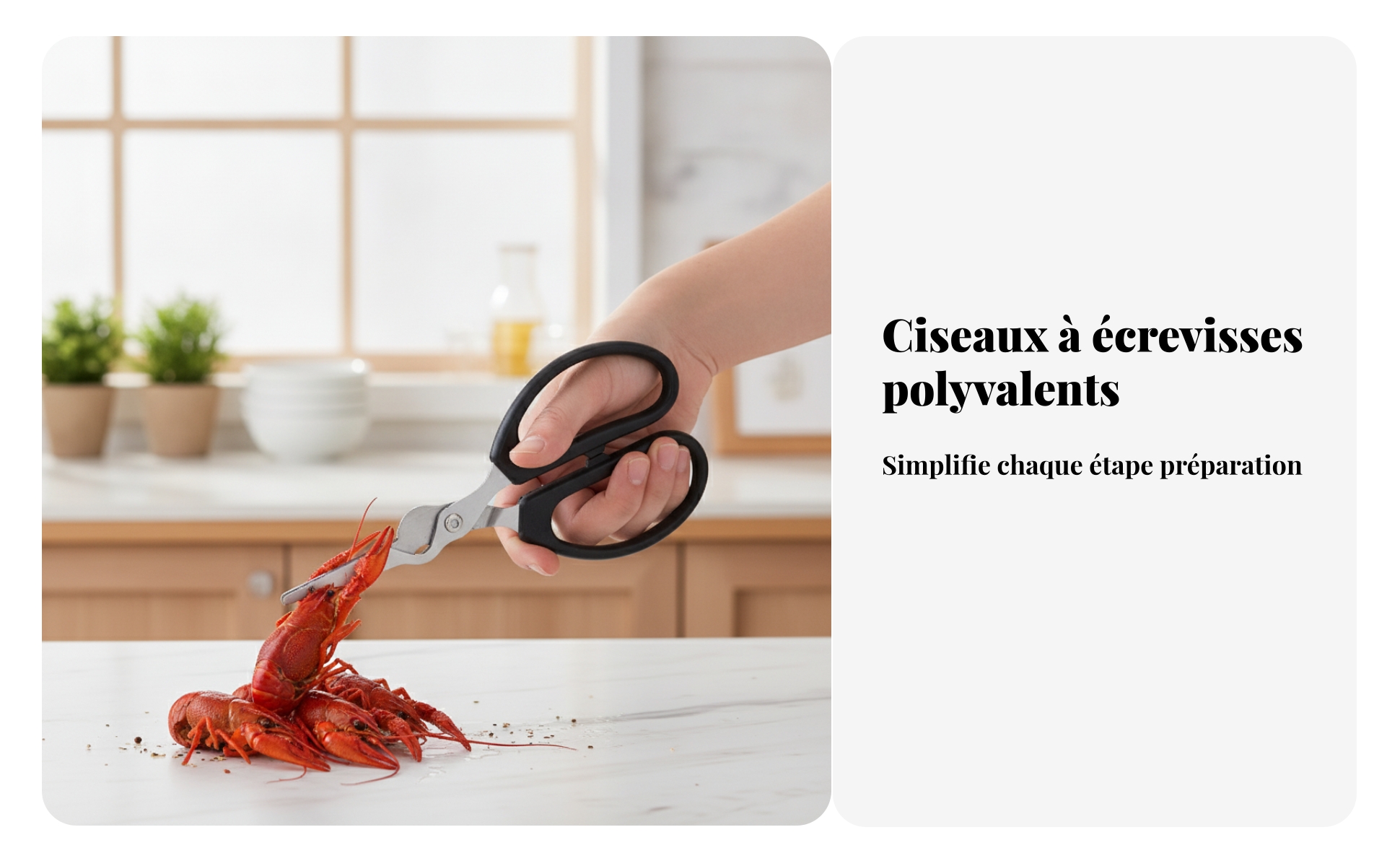 Homard Poignées Ergonomiques Cuisine Antidérapants