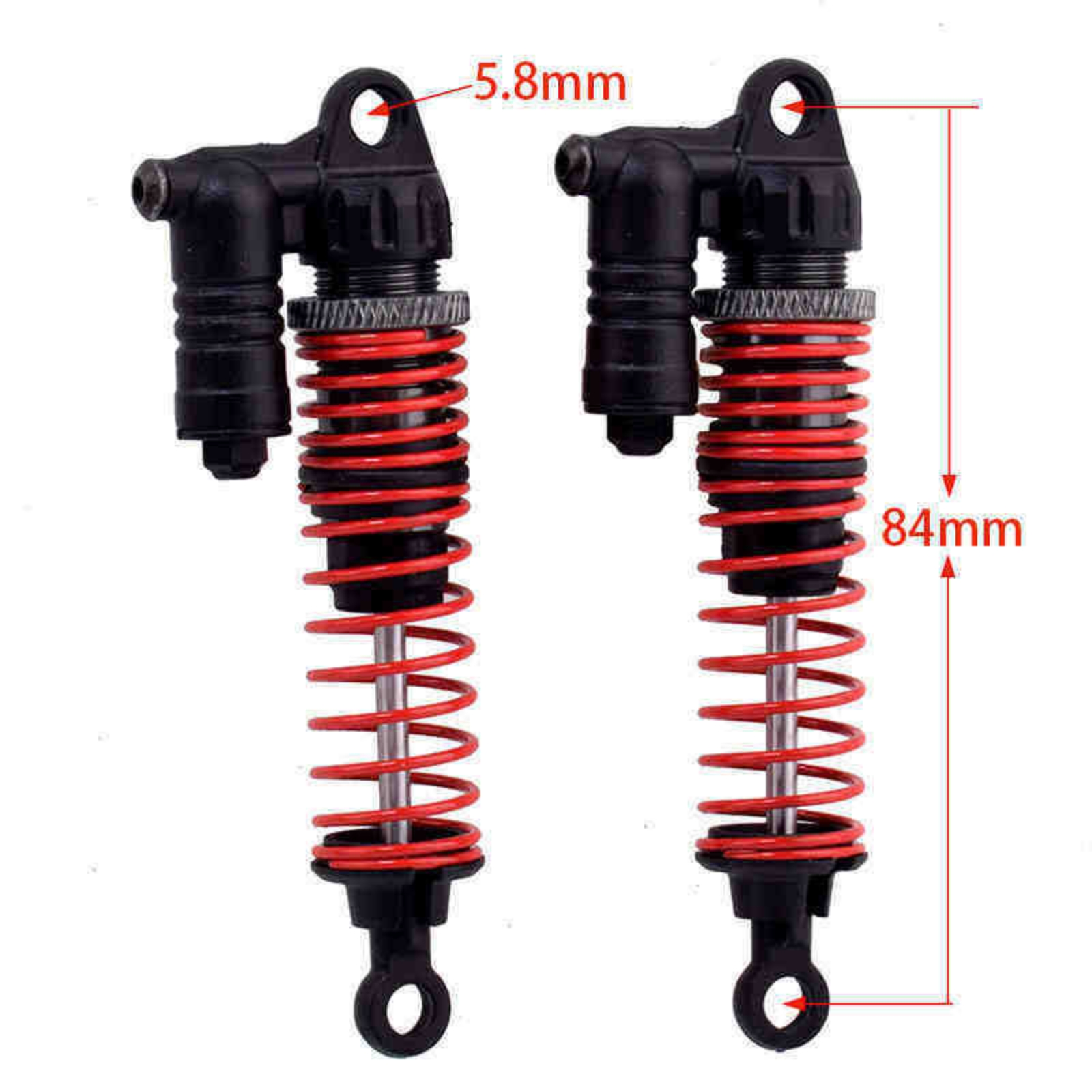 2 Pieces 1/10 RC Shock Absorber Upgrade Part RC Crawler Shock Absorber Damping for Repair