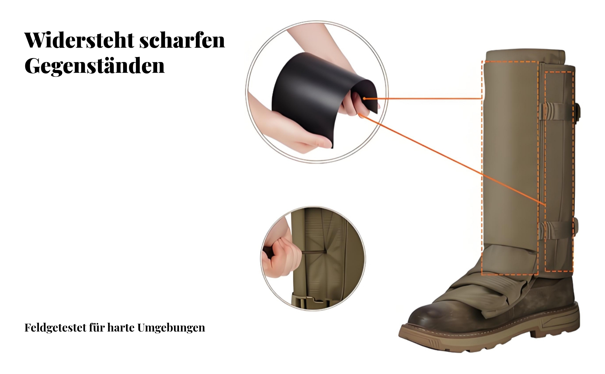 Schlangenschutz-Chaps 1000D-Nylon verstellbare Schlangenbeinschützer für jagende