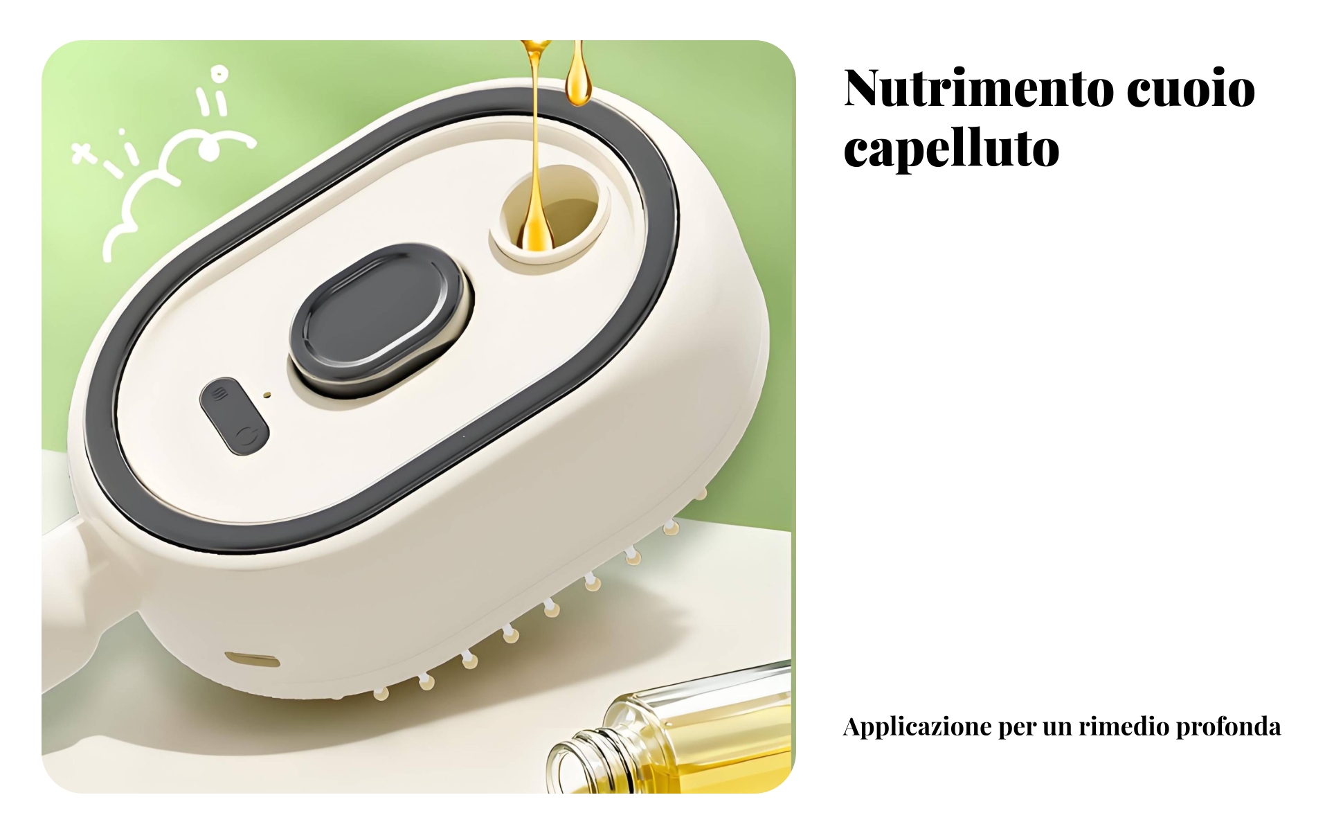 Pettine Massaggiante Elettrico Dentini Fini Pettine con Ugello Spray
