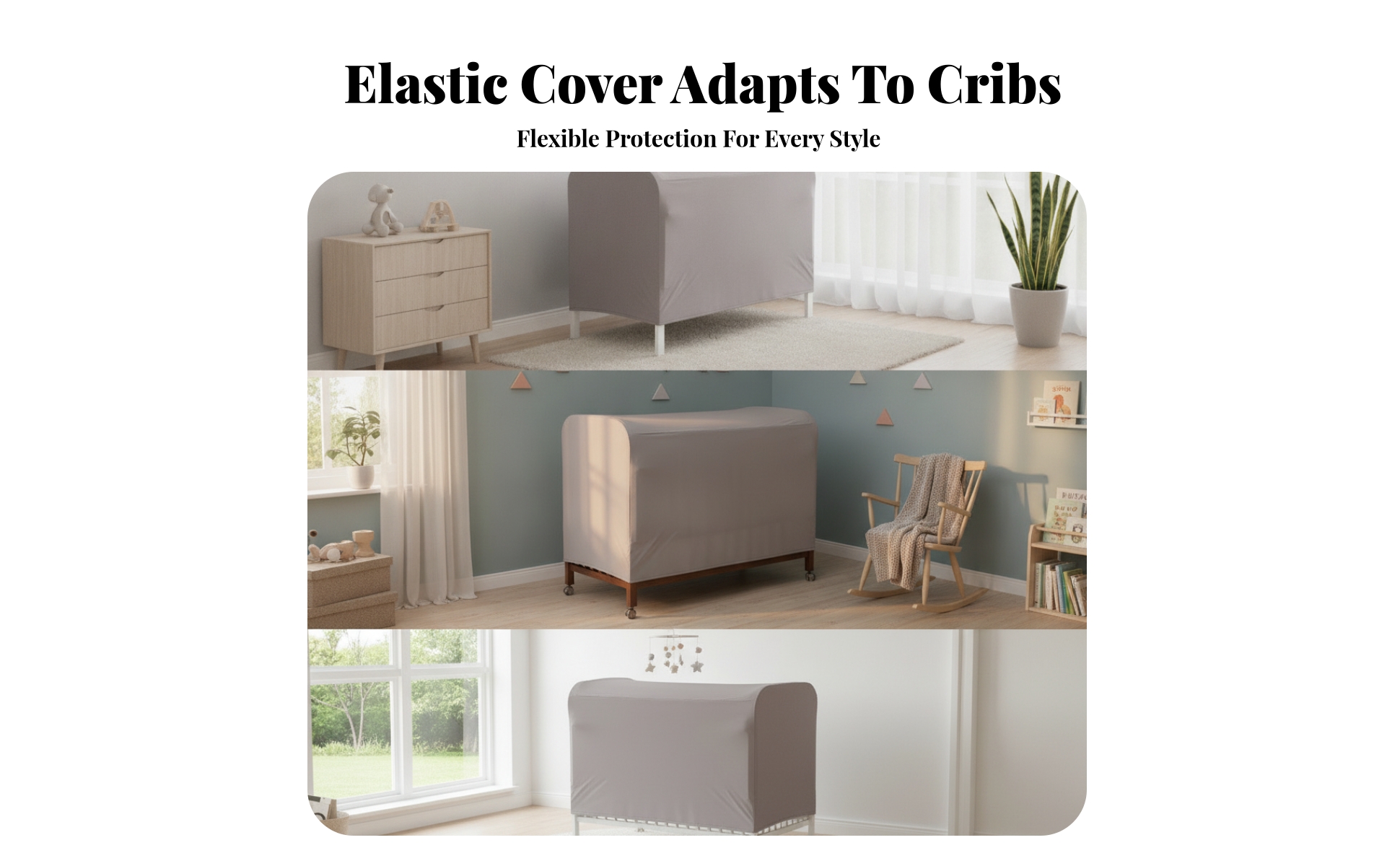 Crib Dust Cover Thickened Elastic Crib Cover Dense