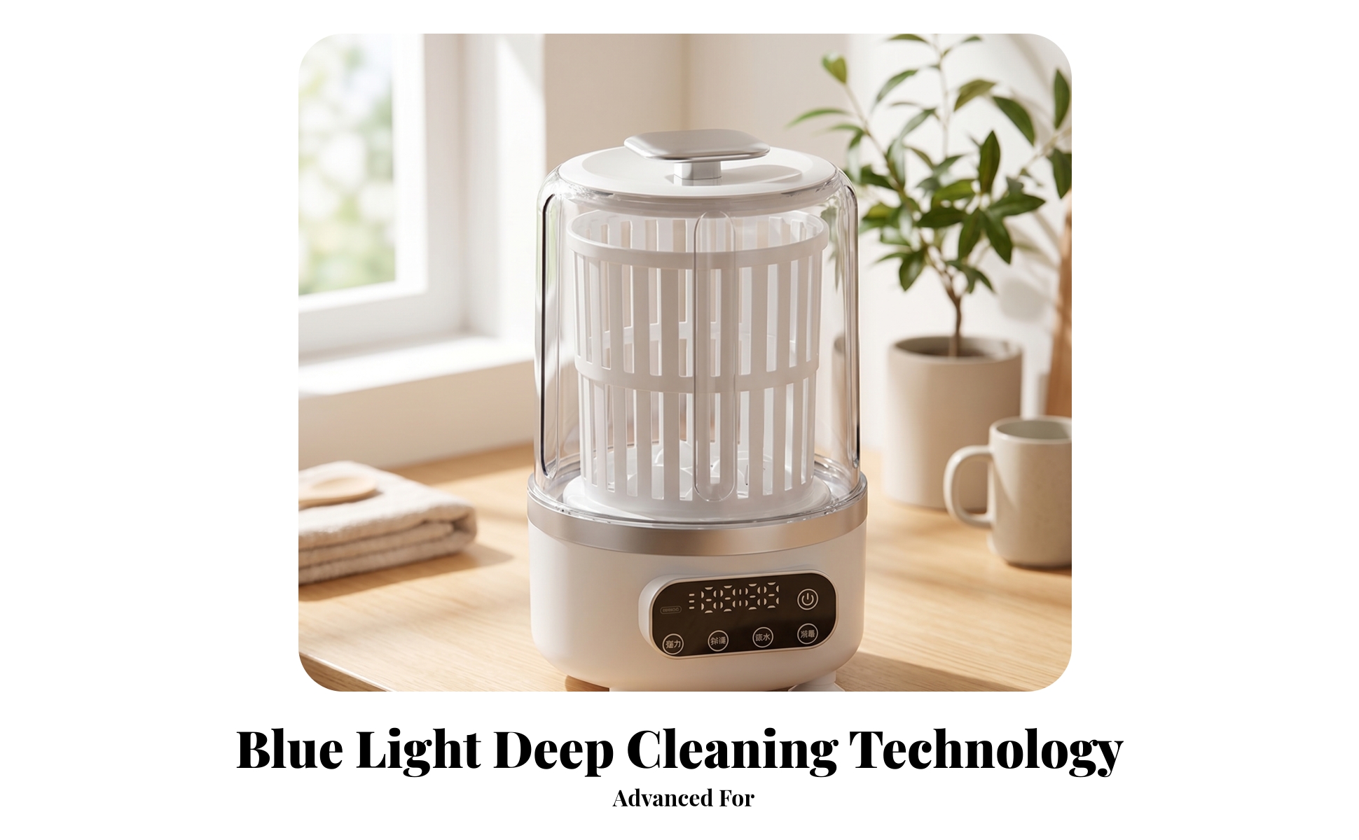 Cordless Mini Washing Machine Compact Portable Mini Washer Transparent Tub