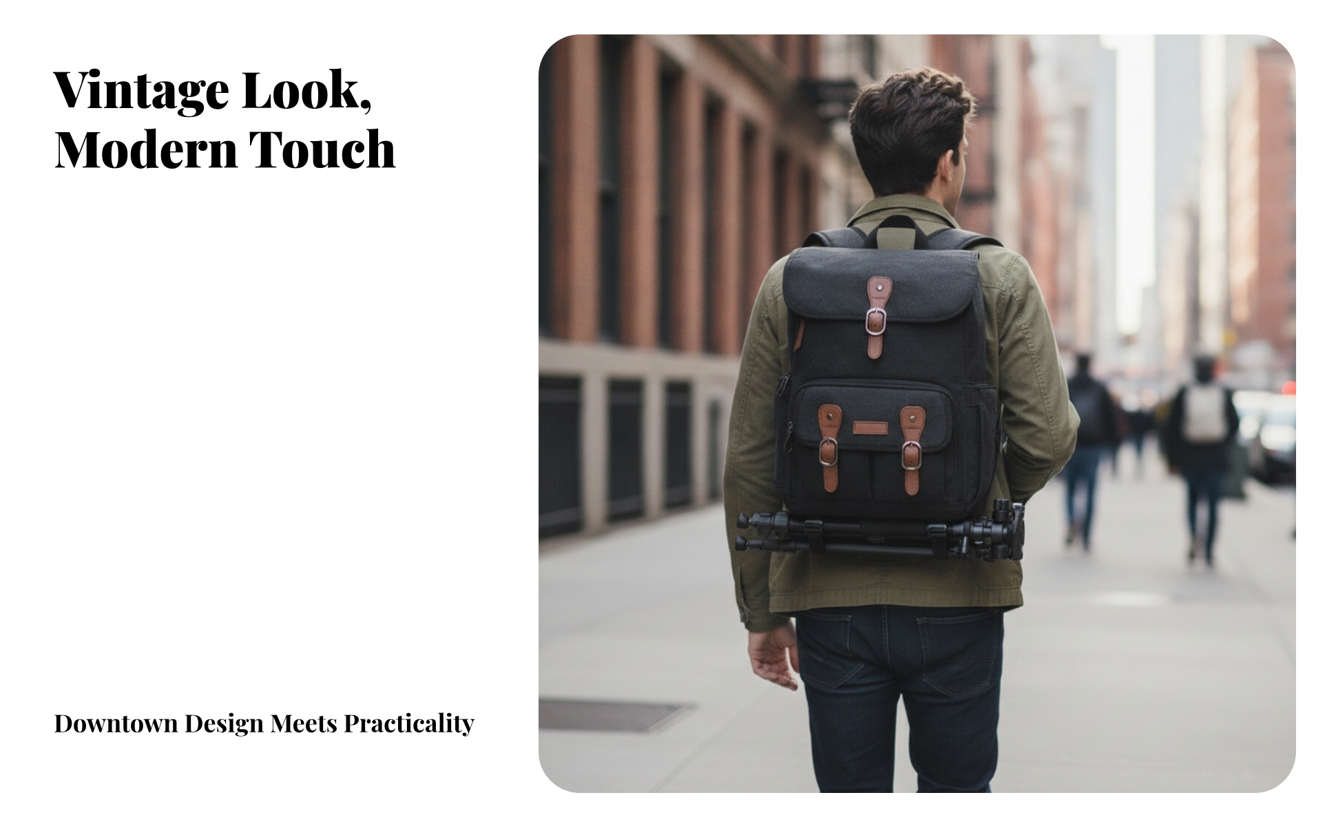 Camera Bag Backpack Canvas Laptop Camera Backpack Padded
