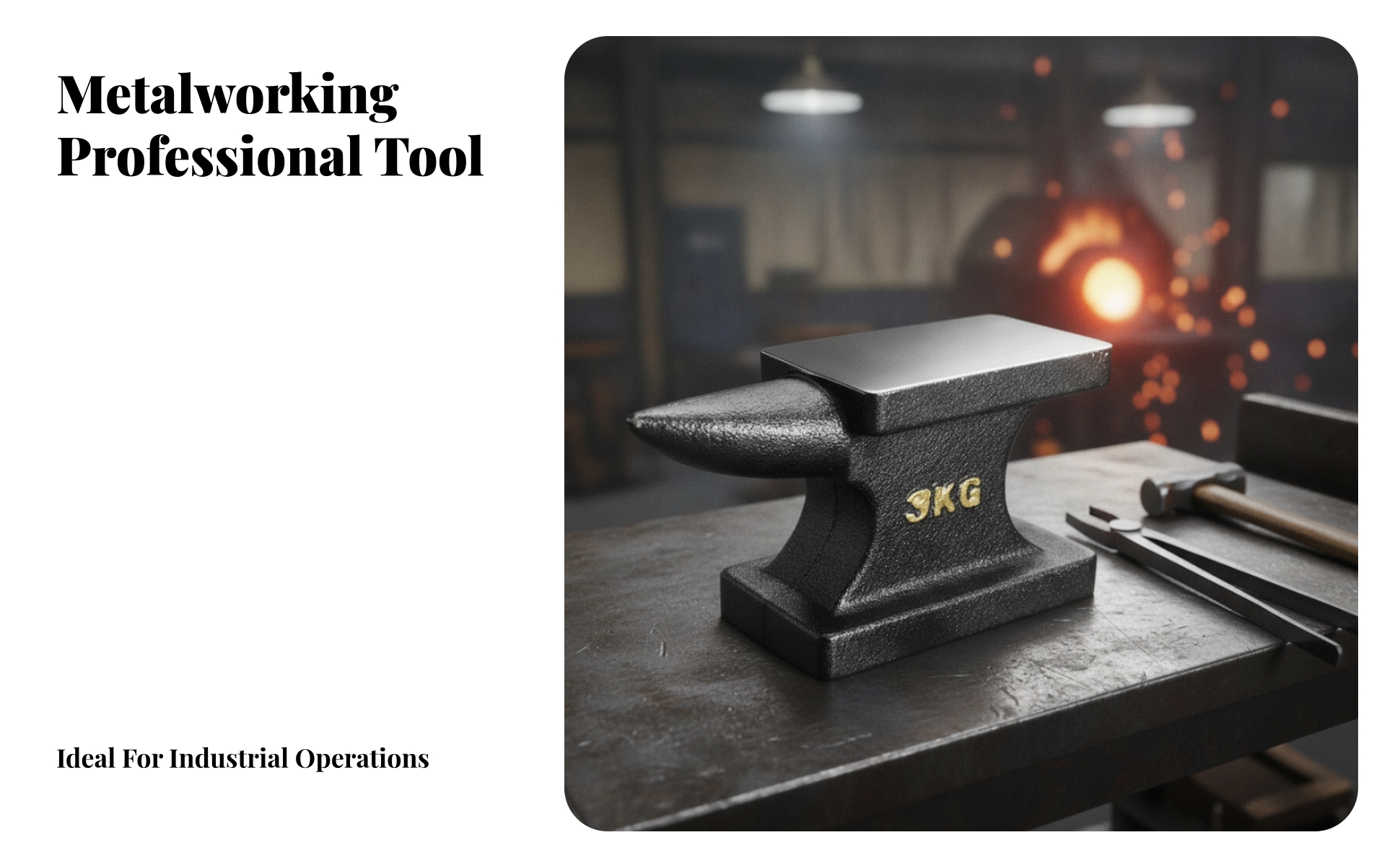Tapered Anvil Flat Top Face Cast Iron Anvil One-Piece Construction