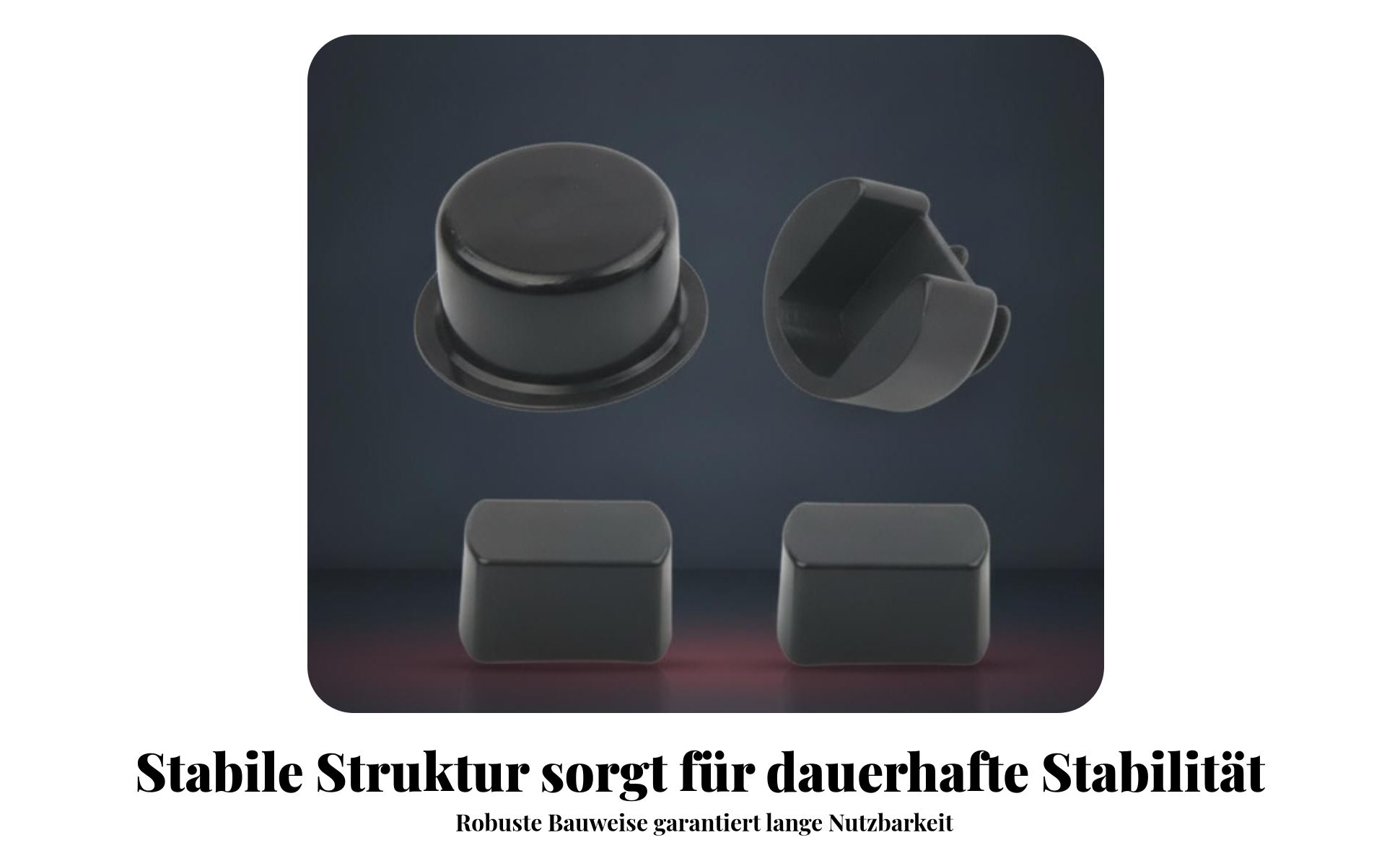 4 Pieces Heckklappen-Scharnierbuchsen-Set Schwarz Heckklappen-Pivotbuchsen