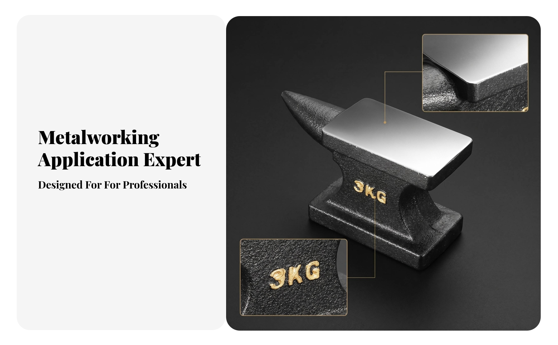 Tapered Anvil Flat Top Face Cast Iron Anvil One-Piece Construction