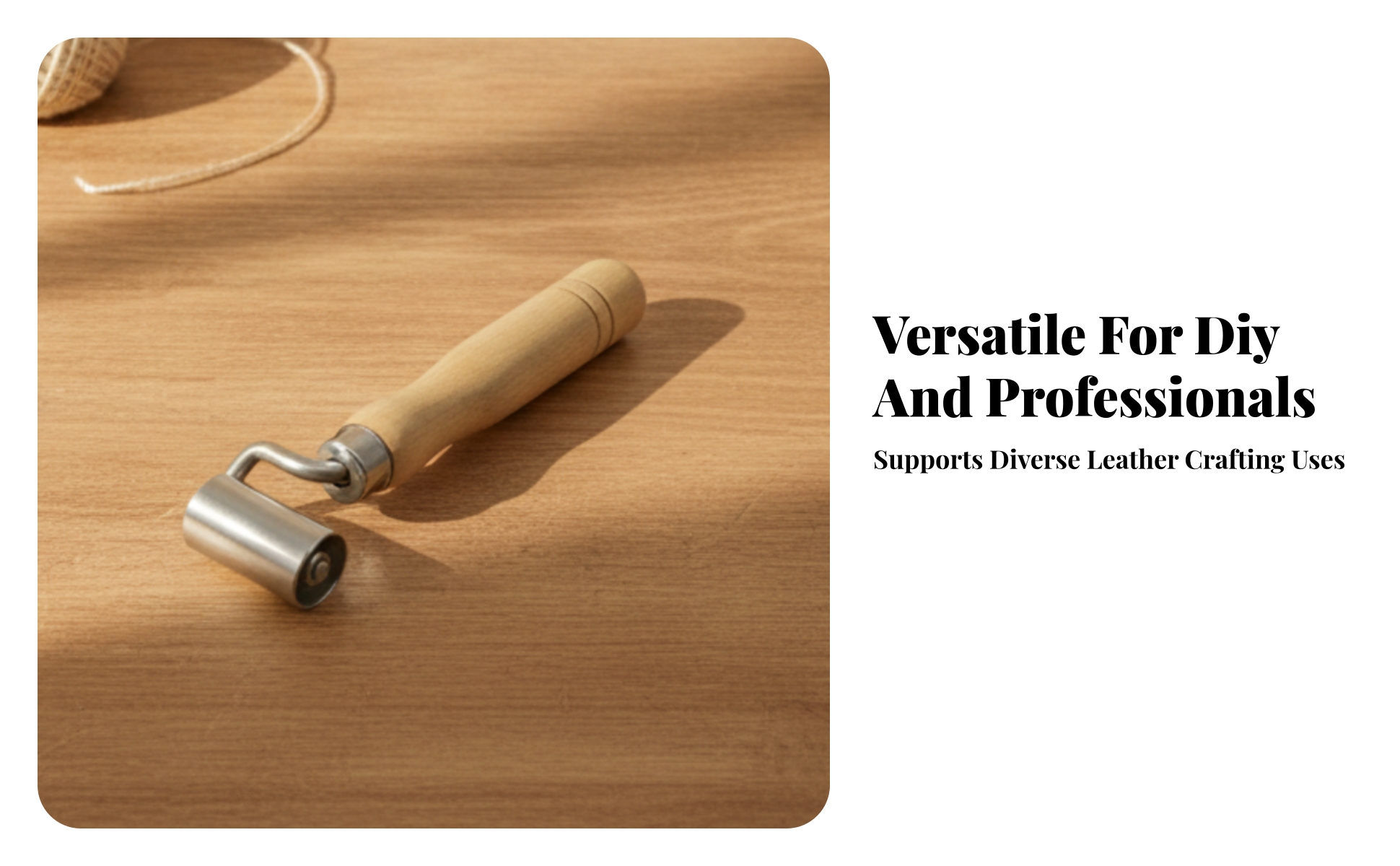 Leather Seam Roller Metal Rolling Head Leather Roller Visible Grain
