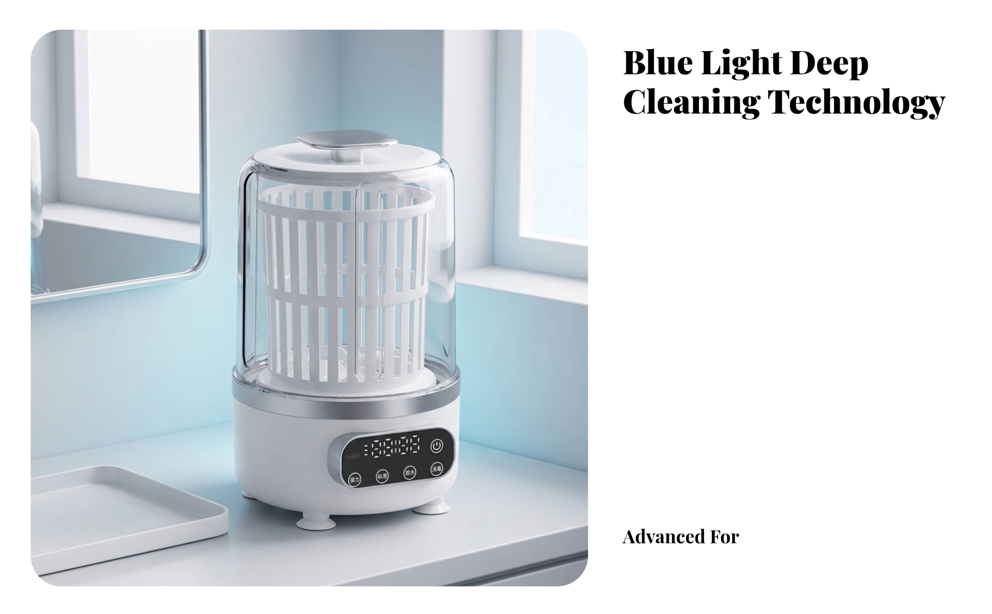 Cordless Mini Washing Machine Compact Portable Mini Washer Transparent Tub