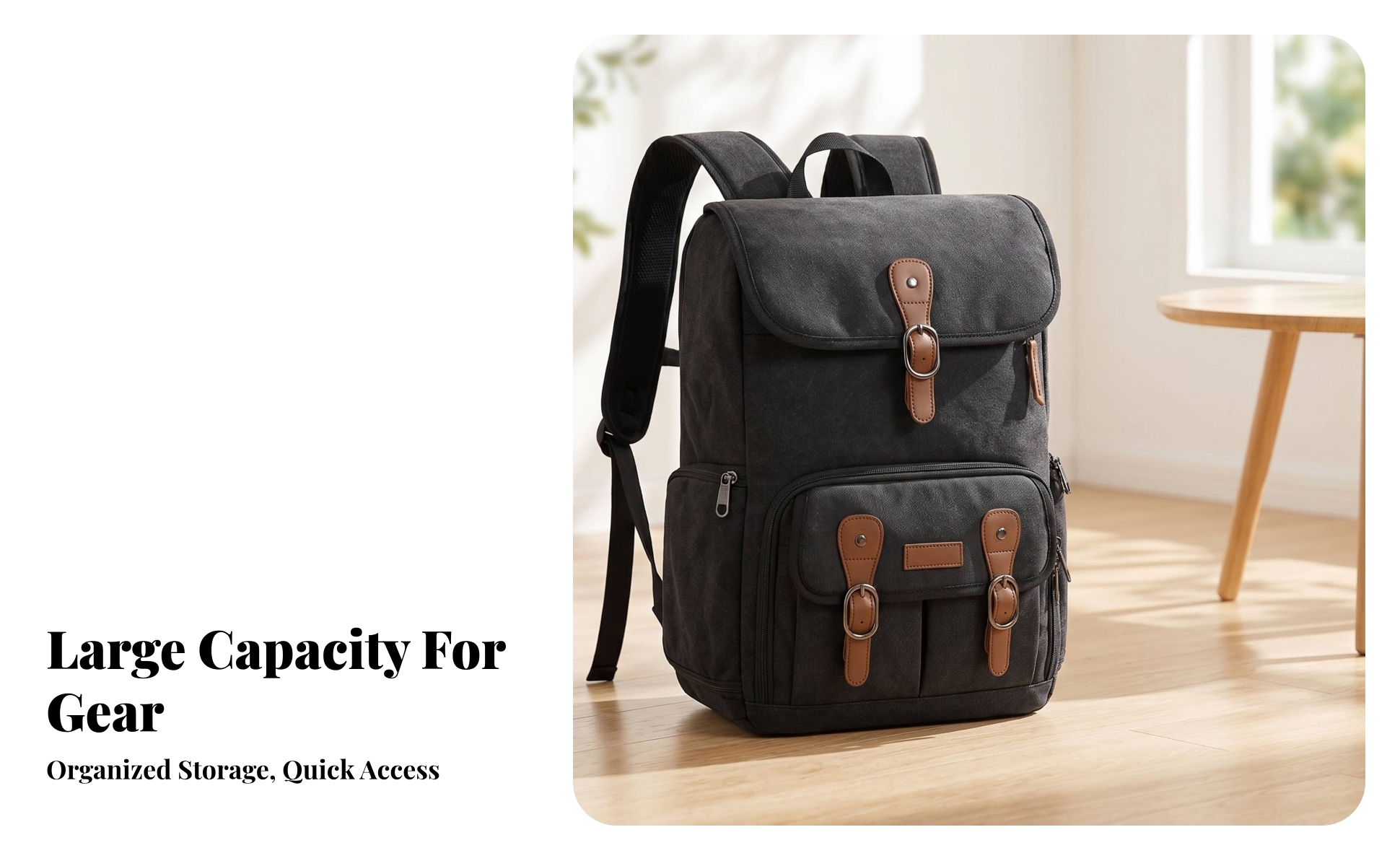 Camera Bag Backpack Canvas Laptop Camera Backpack Padded