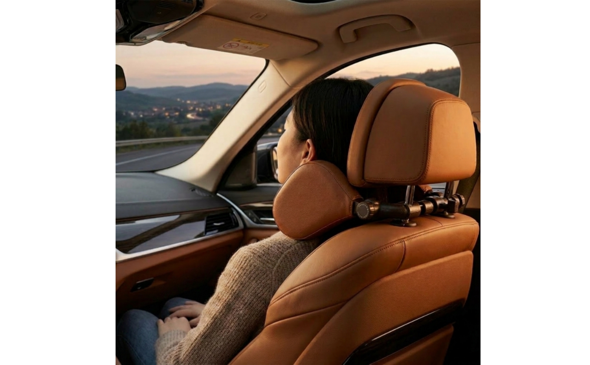 U-Shaped Car Headrest Neck Protection Adjustable Car Sleep Pillow for Passengers