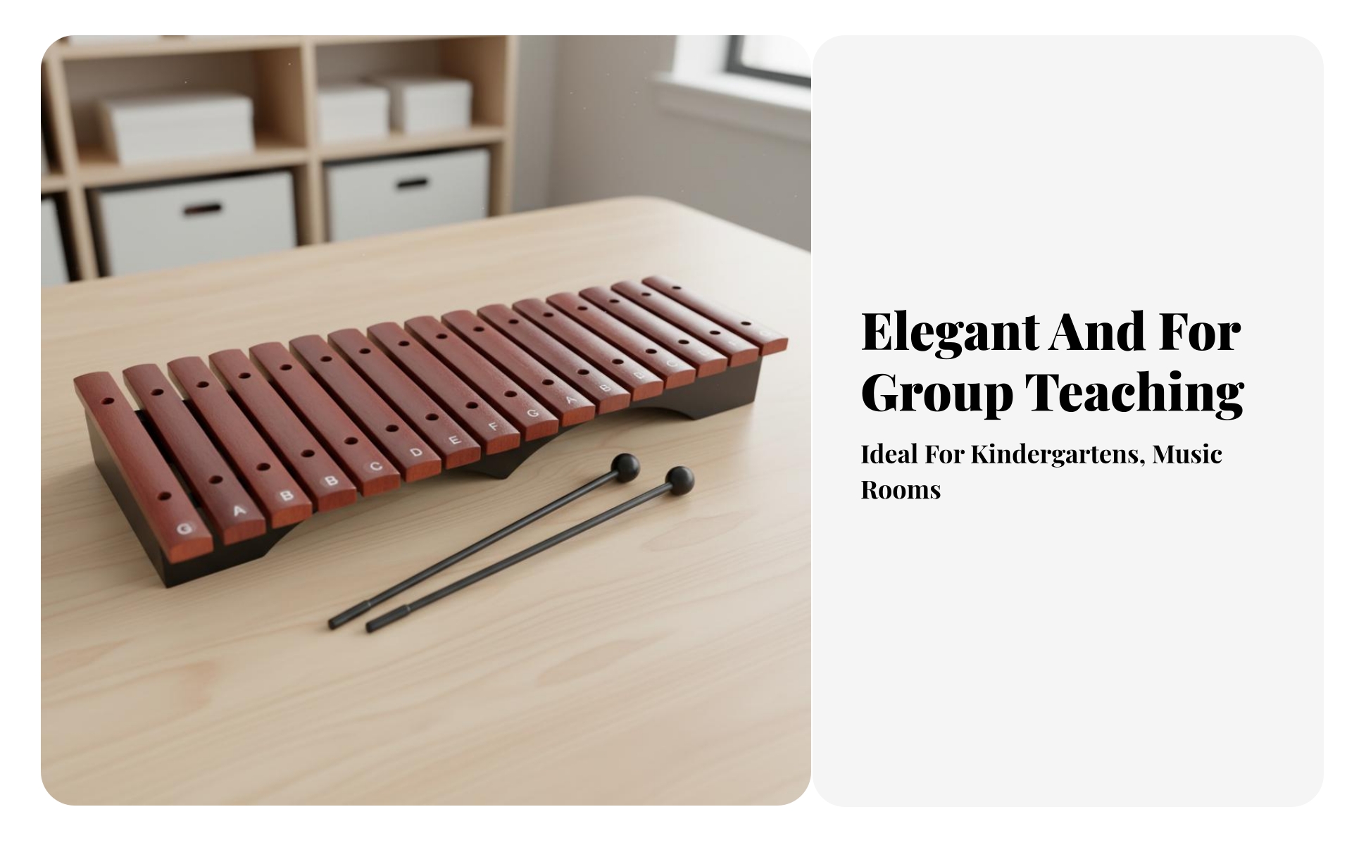 15 Note Xylophone Faux Hardwood Finish Music Education Teaching Instrument