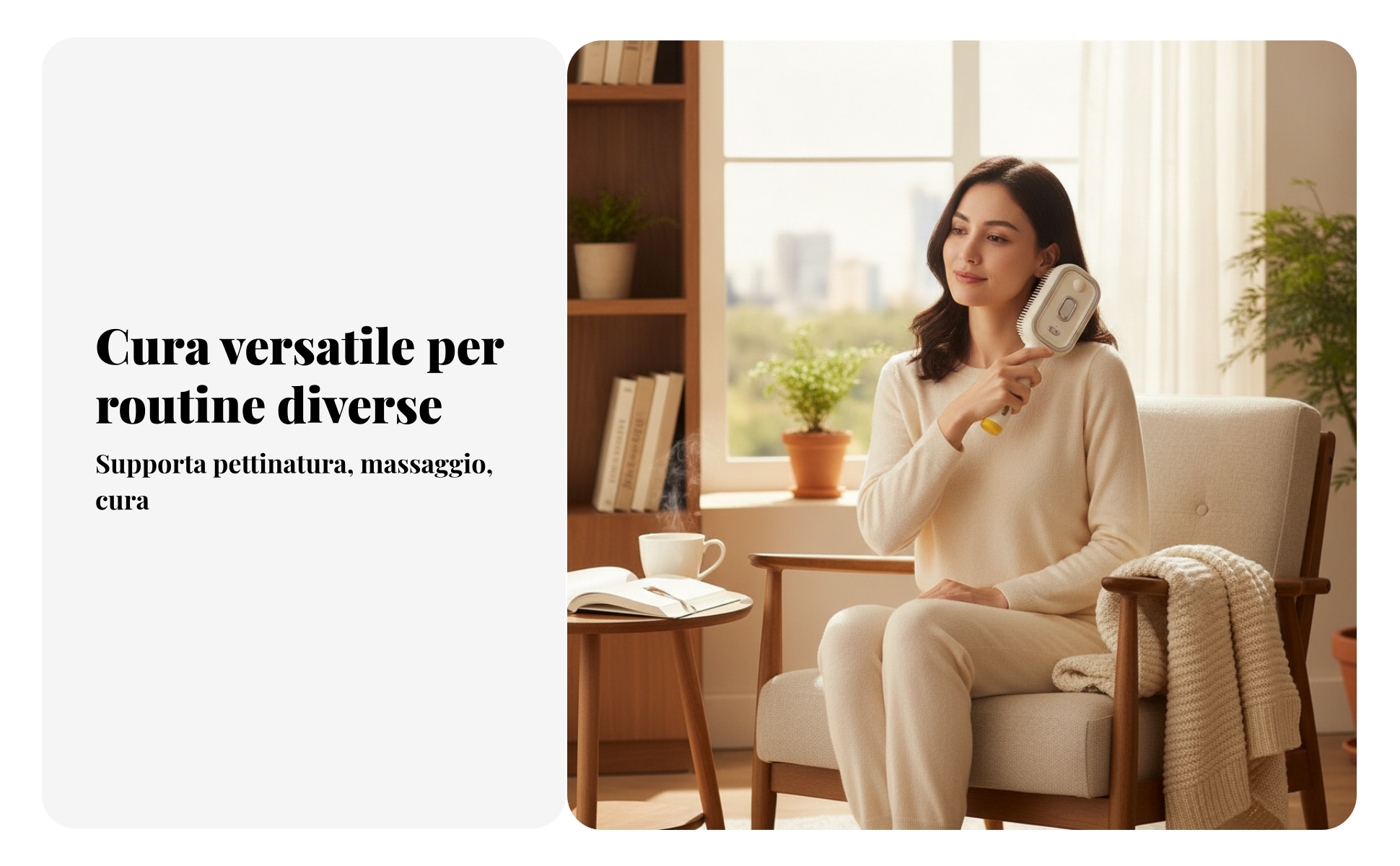 Pettine Massaggiante Elettrico Dentini Fini Pettine con Ugello Spray