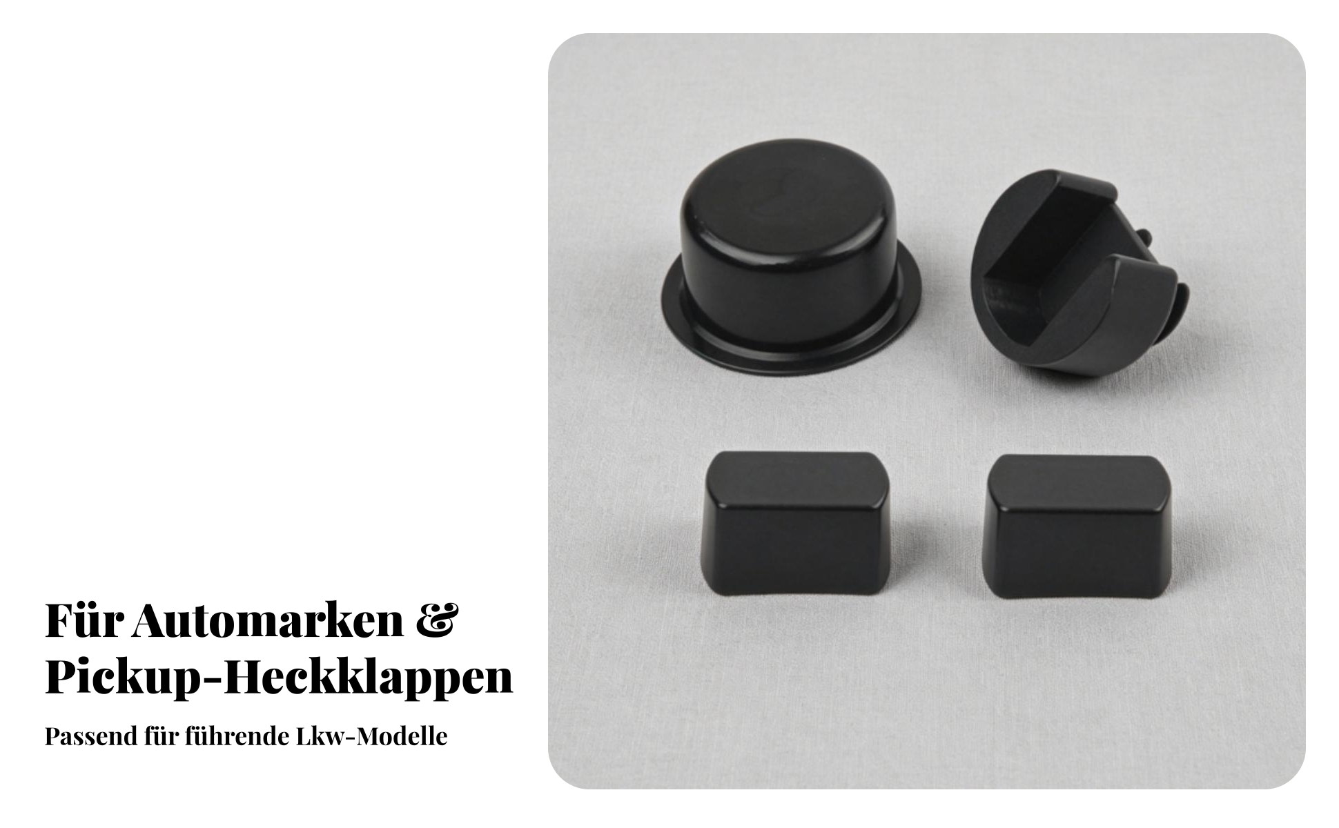 4 Pieces Heckklappen-Scharnierbuchsen-Set Schwarz Heckklappen-Pivotbuchsen