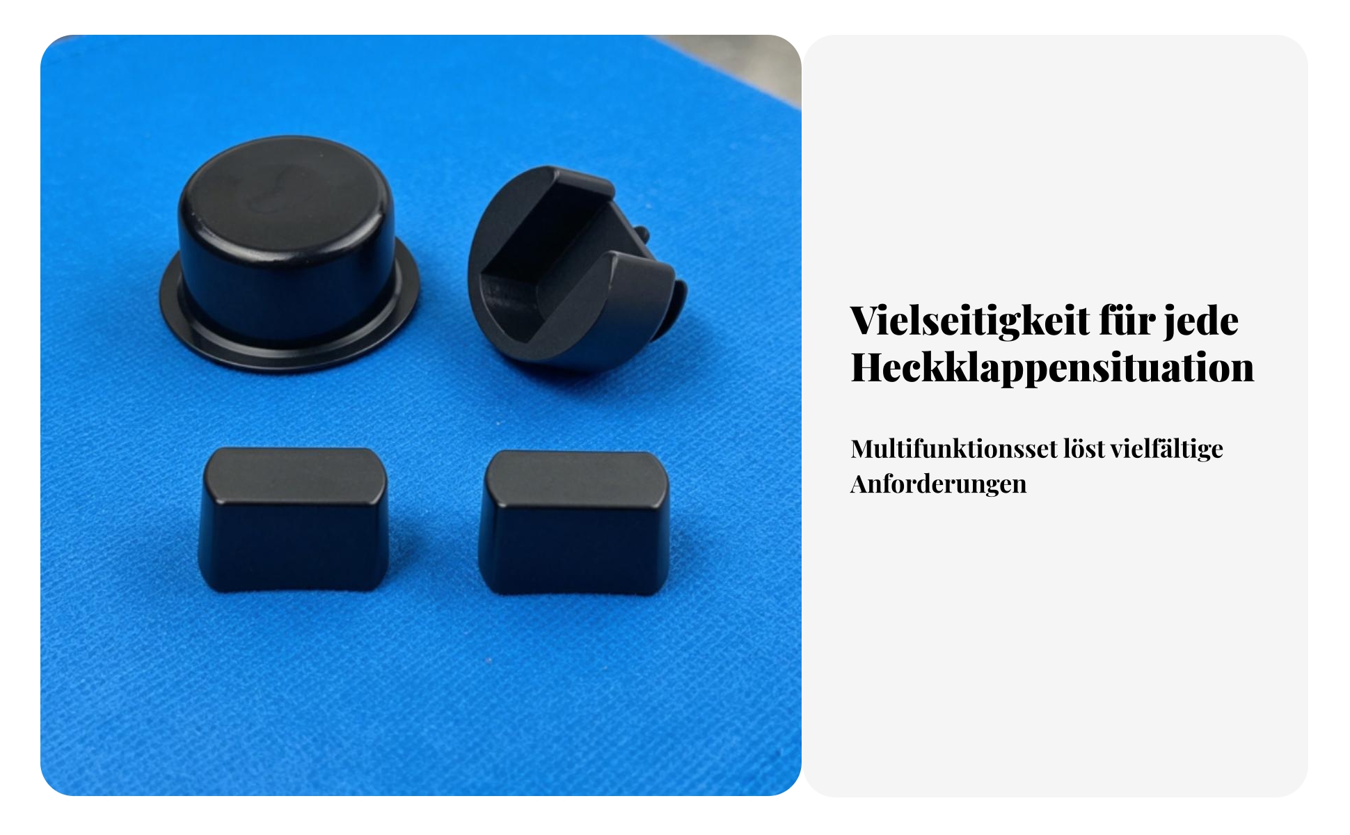 4 Pieces Heckklappen-Scharnierbuchsen-Set Schwarz Heckklappen-Pivotbuchsen