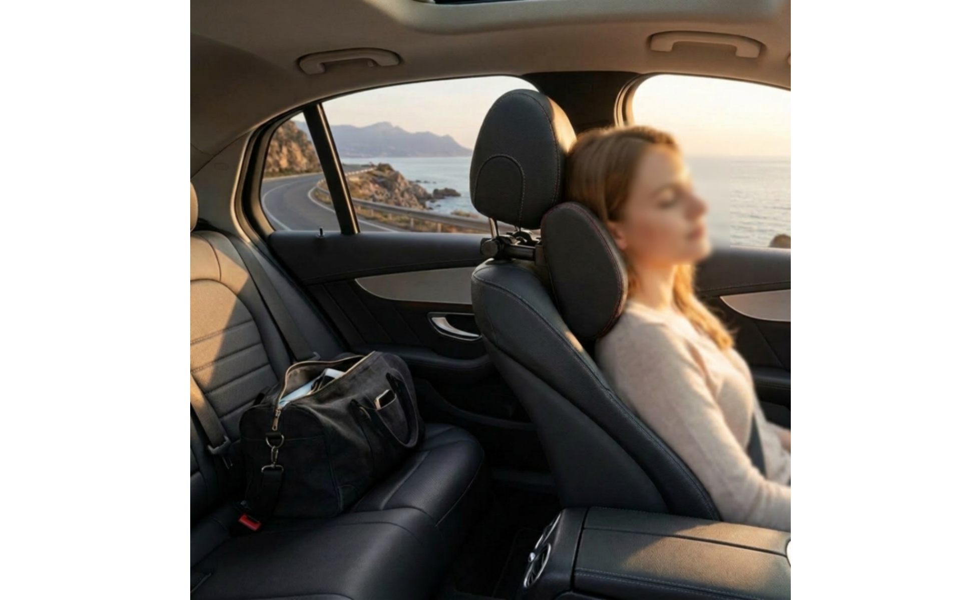 U-Shaped Car Headrest Neck Protection Adjustable Car Sleep Pillow for Passengers