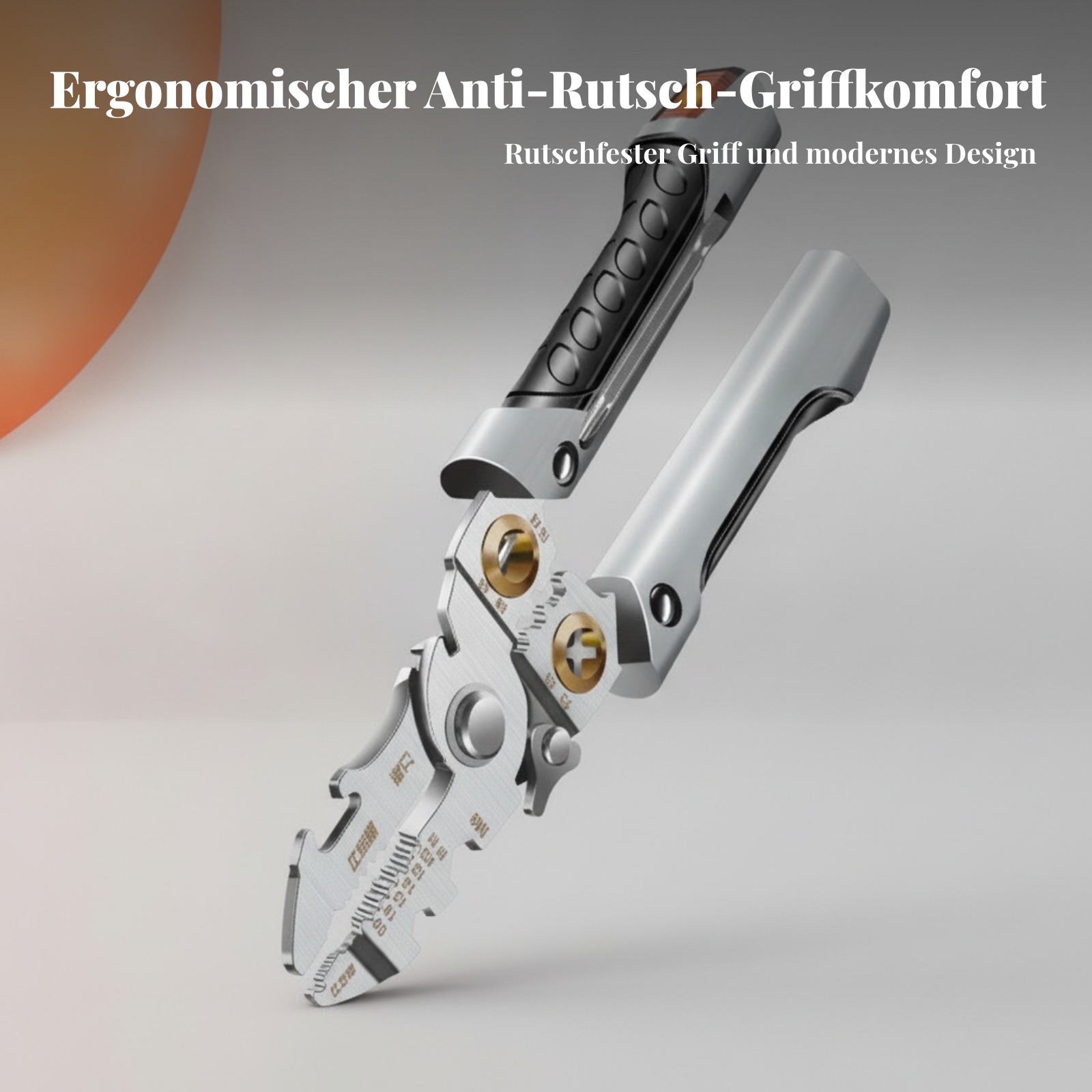Multifunktionale Abisolierzange Größenmarkierungen Zange mit Prüfstift - Produktbild 1
