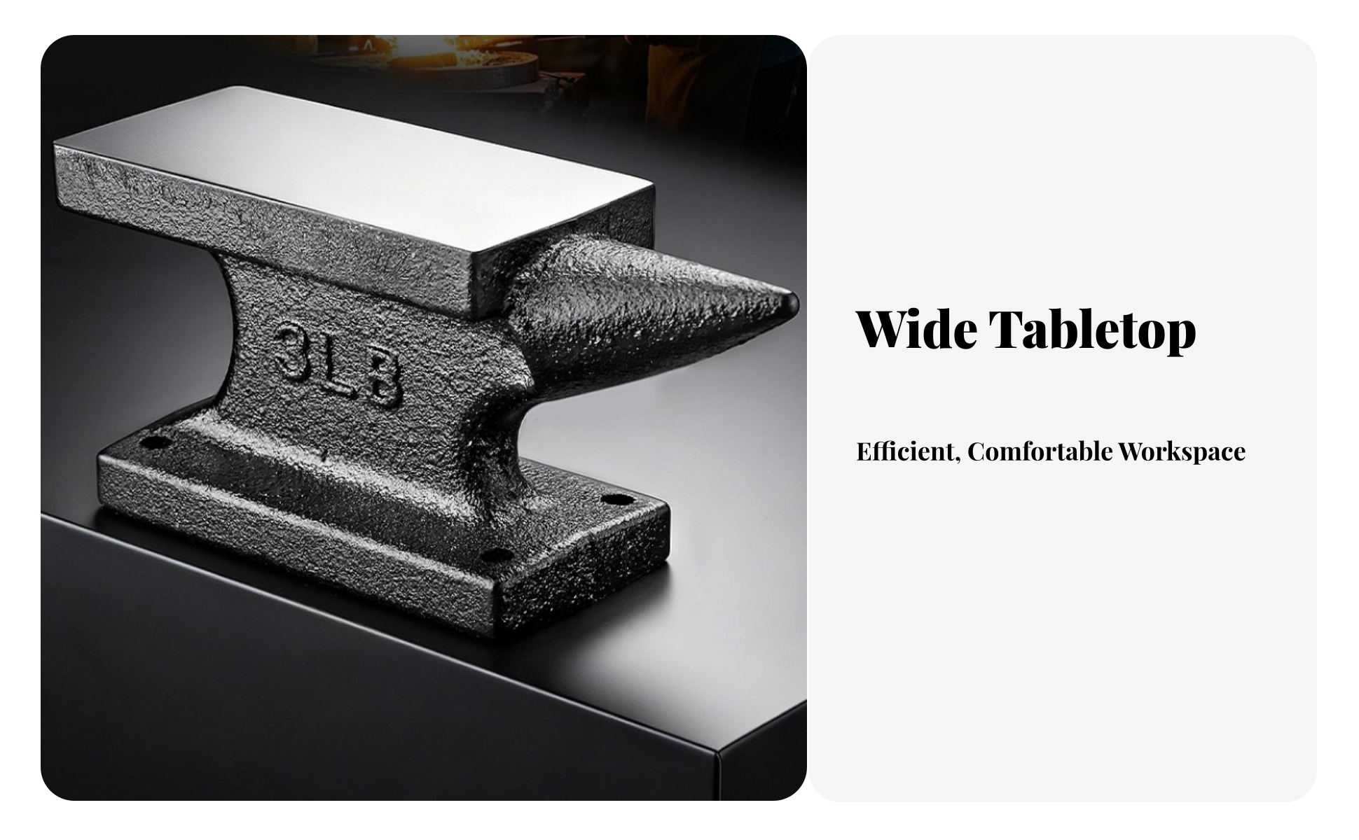 Tapered Anvil Flat Top Face Cast Iron Anvil One-Piece Construction