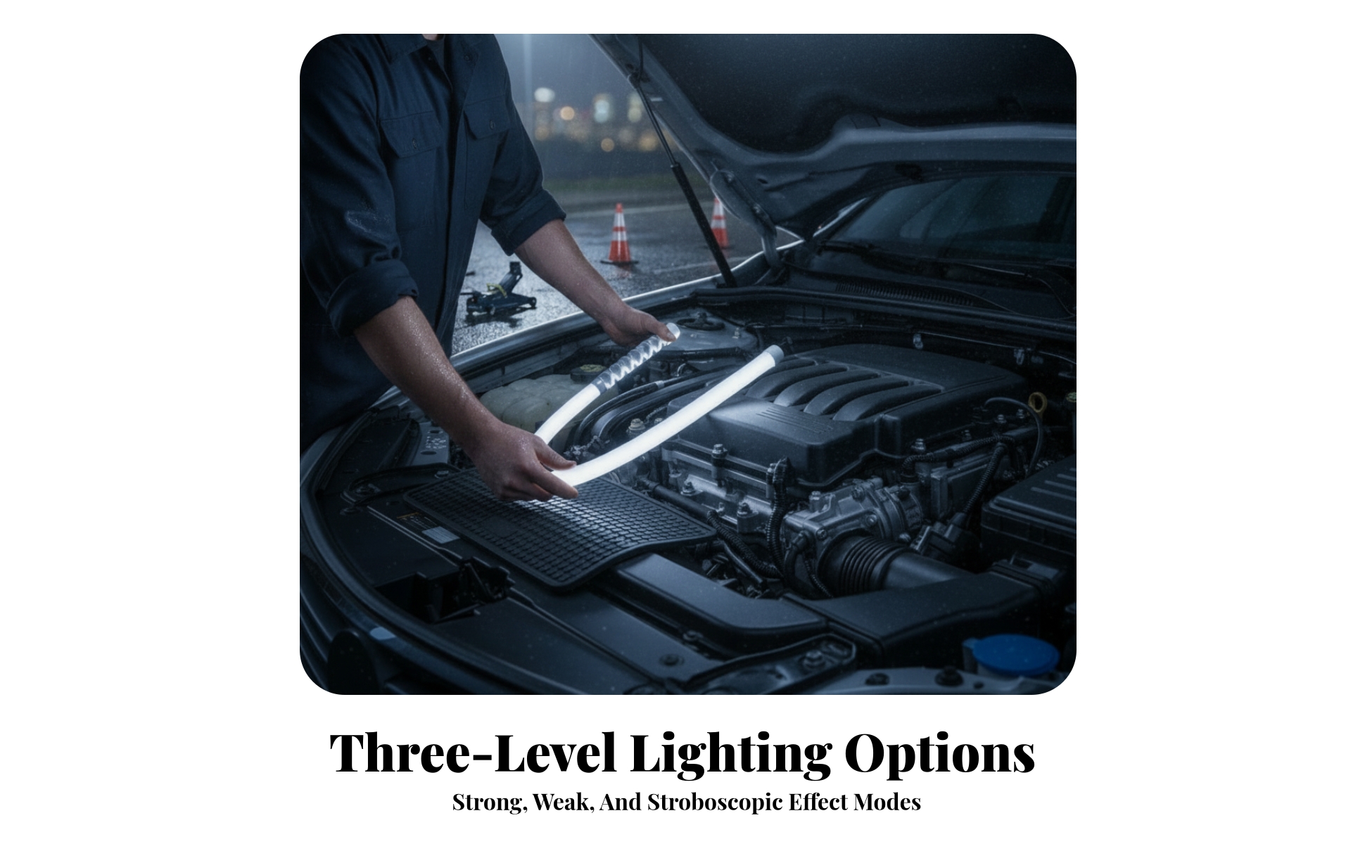 Flexible Inspection Lamp Waterproof LED Car Repair Light 800 Lm for Outdoor Use
