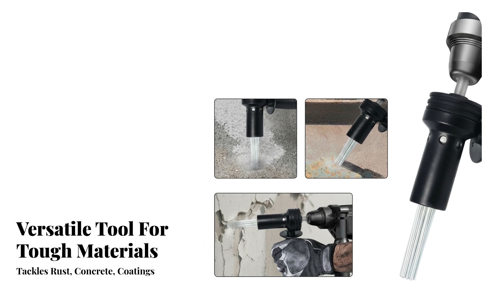 Needle Scaler Kit Carrying Case Electric Hammer Needle Scaler Ribbed Grip